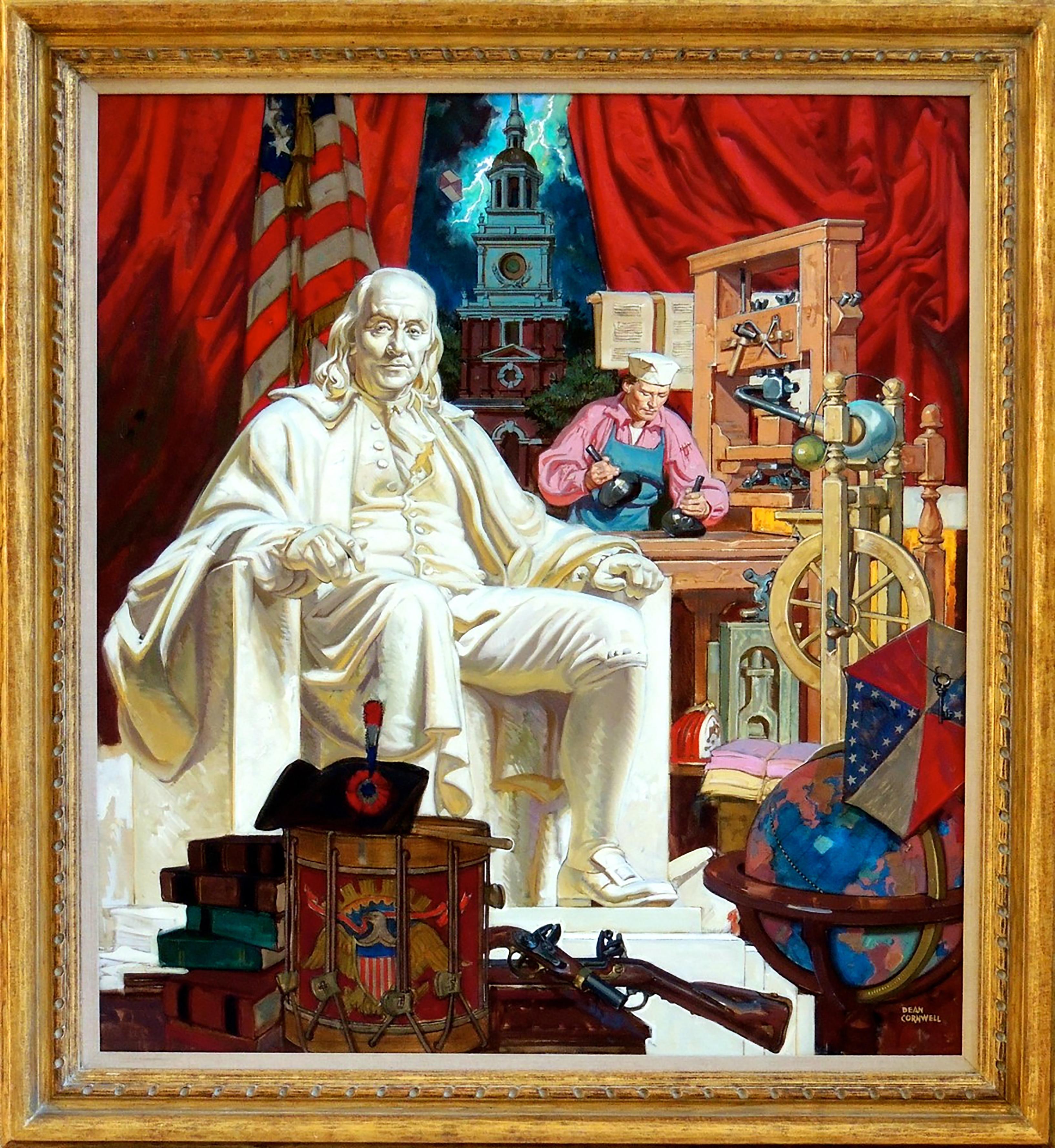 Ben Franklin - Painting by Dean Cornwell