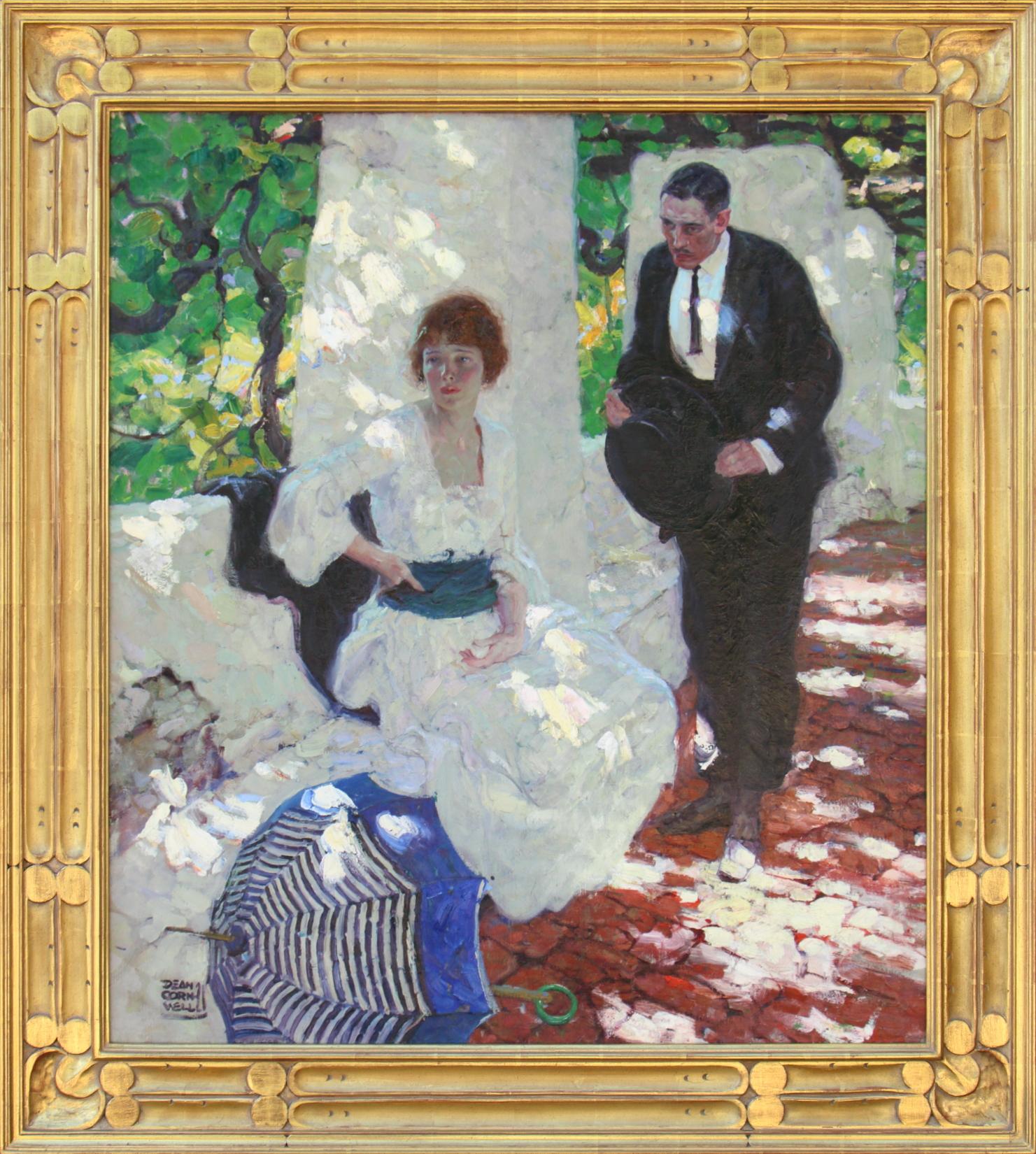 Couple sous loggia - Painting de Dean Cornwell