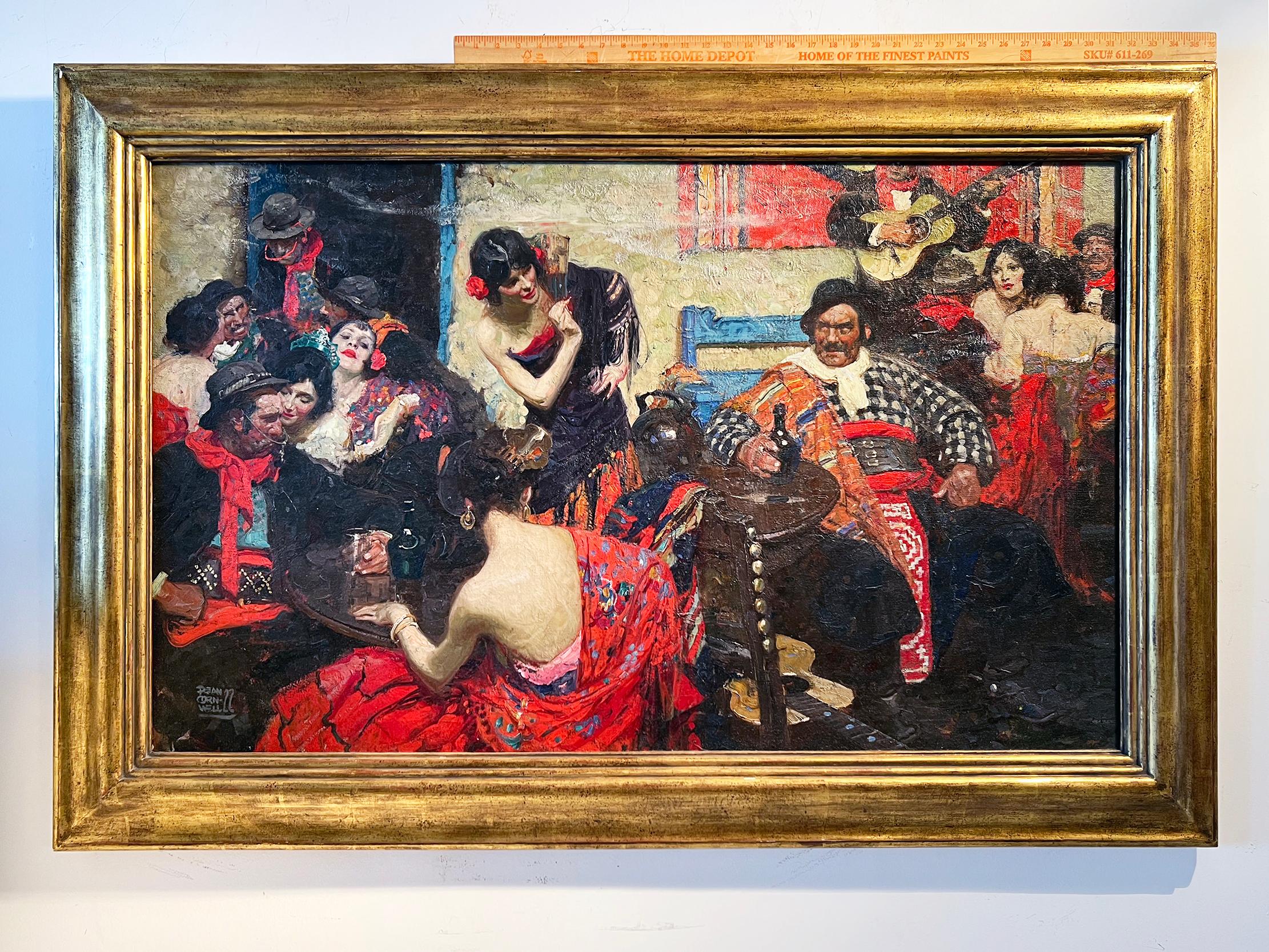 Spanish Tavern - American Impressionist Painting by Dean Cornwell