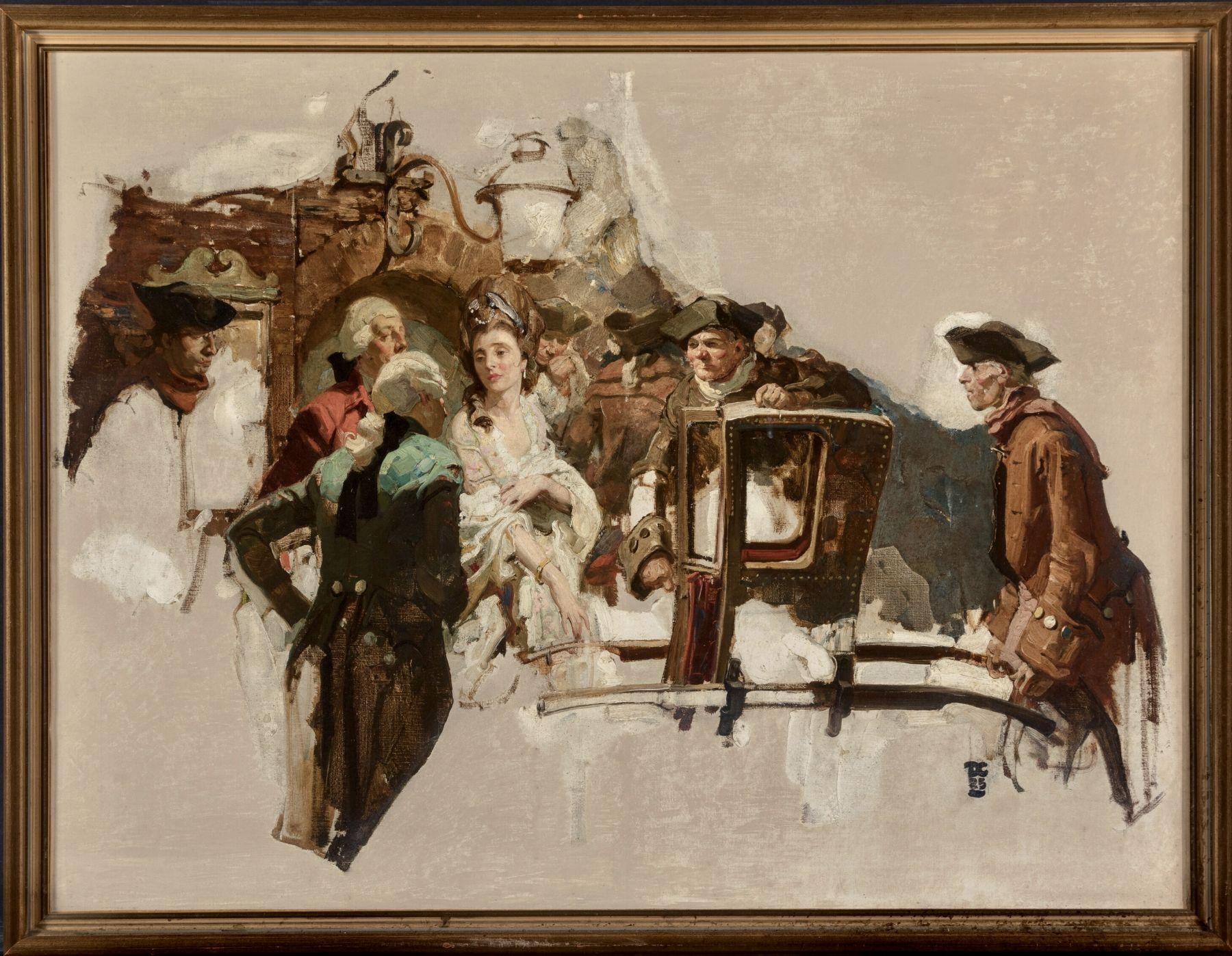 La squisita Perdita, illustrazione d'interni di Cosmopolitan - Painting di Dean Cornwell