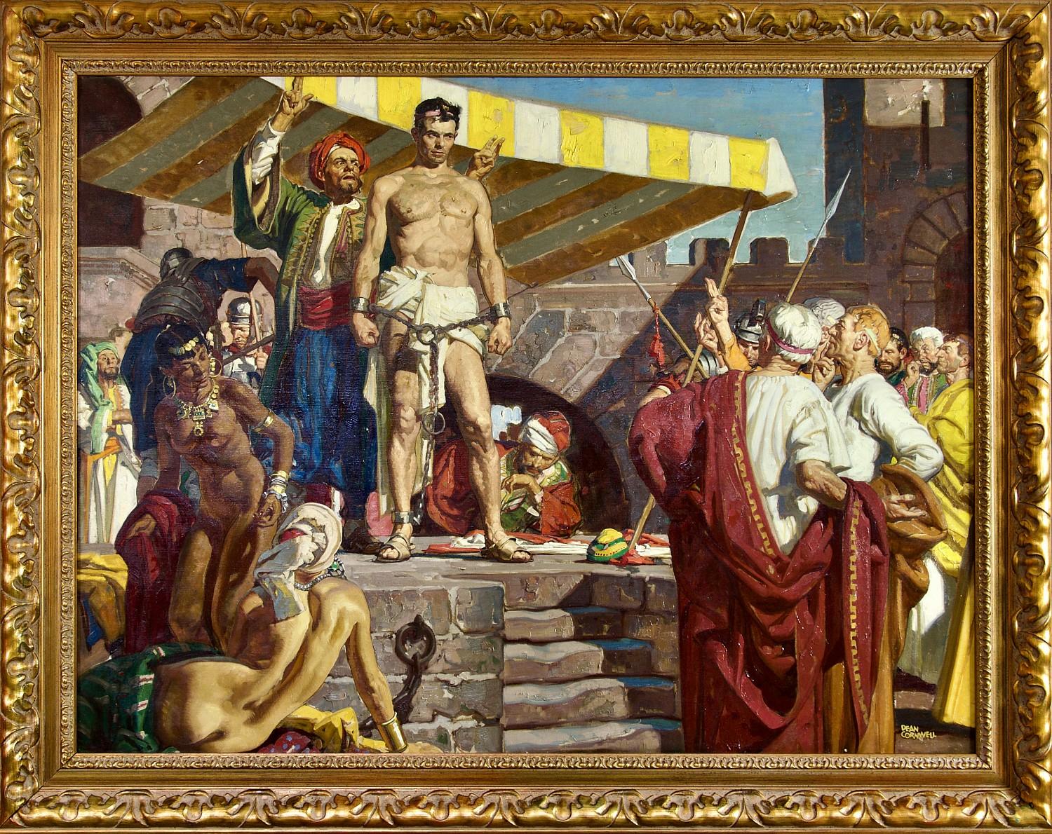 The Slave Market, Illustration de livre pour The Robe de Lloyd Douglas - Painting de Dean Cornwell