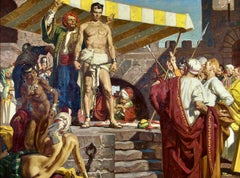 Vintage The Slave Market, Book Illustration for "The Robe" by Lloyd Douglas