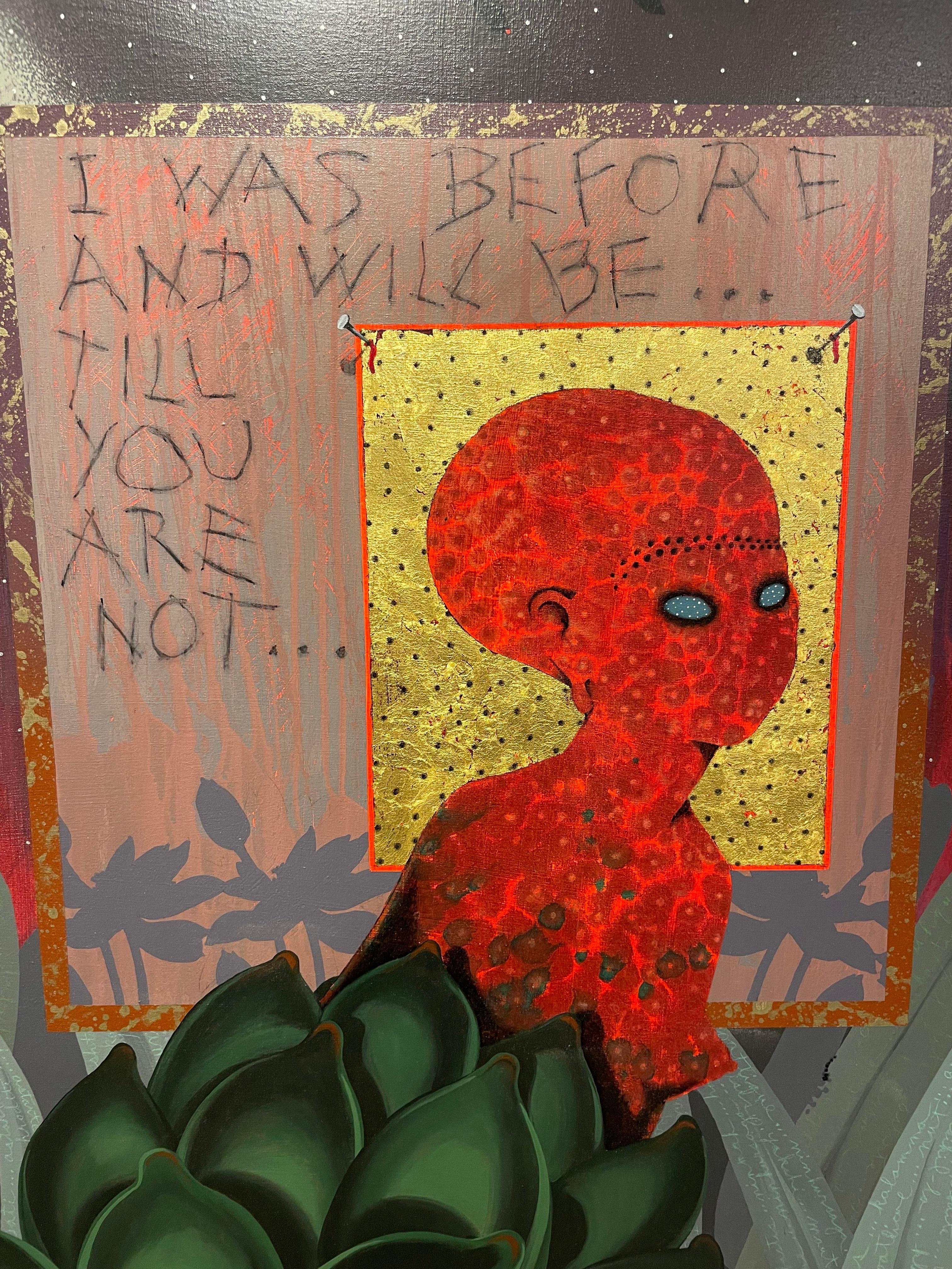 Goddess, Large Surreal Late 20th Century Painting, Cleveland School Artist For Sale 4