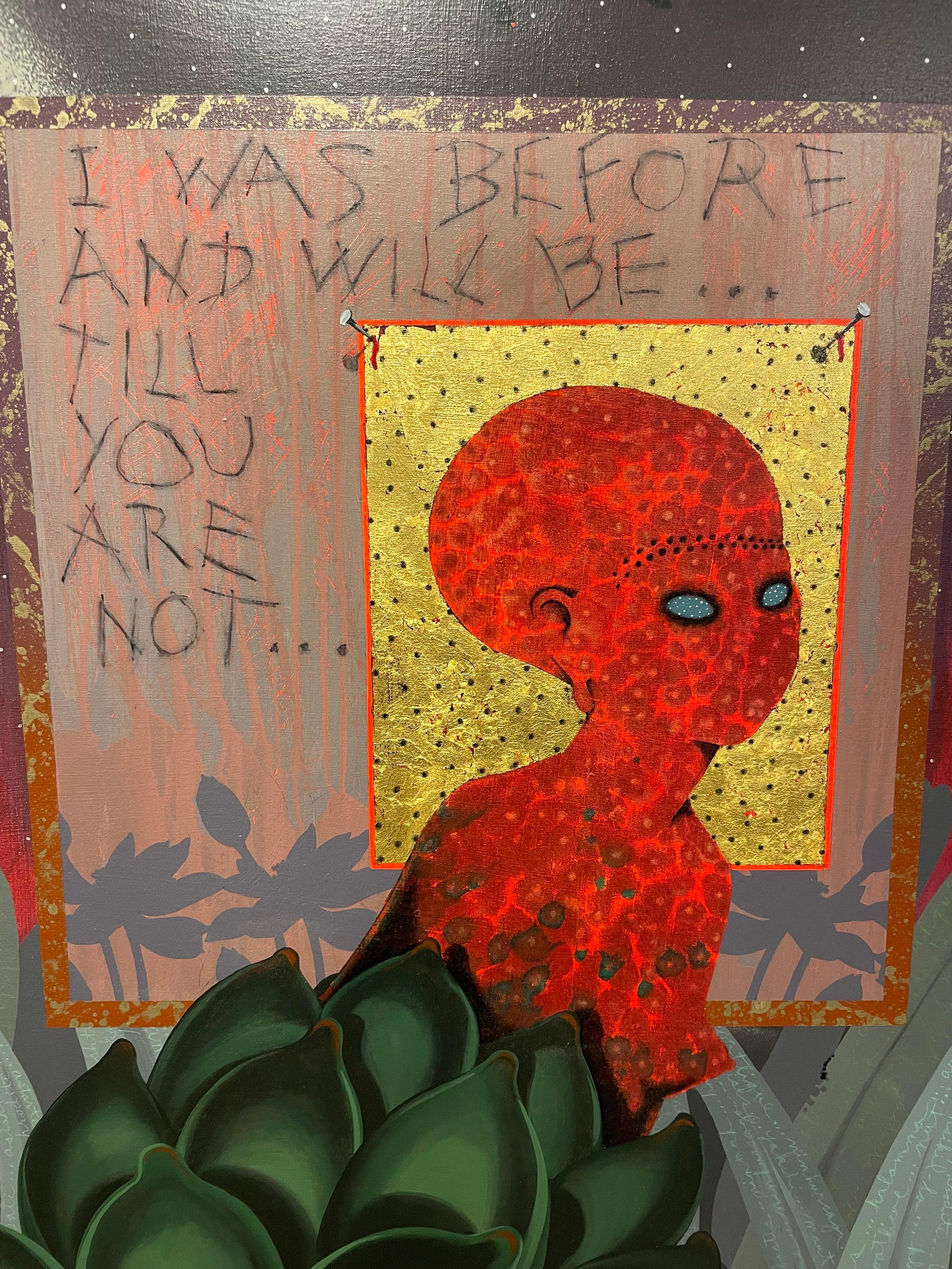 Goddess, Large Surreal Late 20th Century Painting, Cleveland School Artist For Sale 5