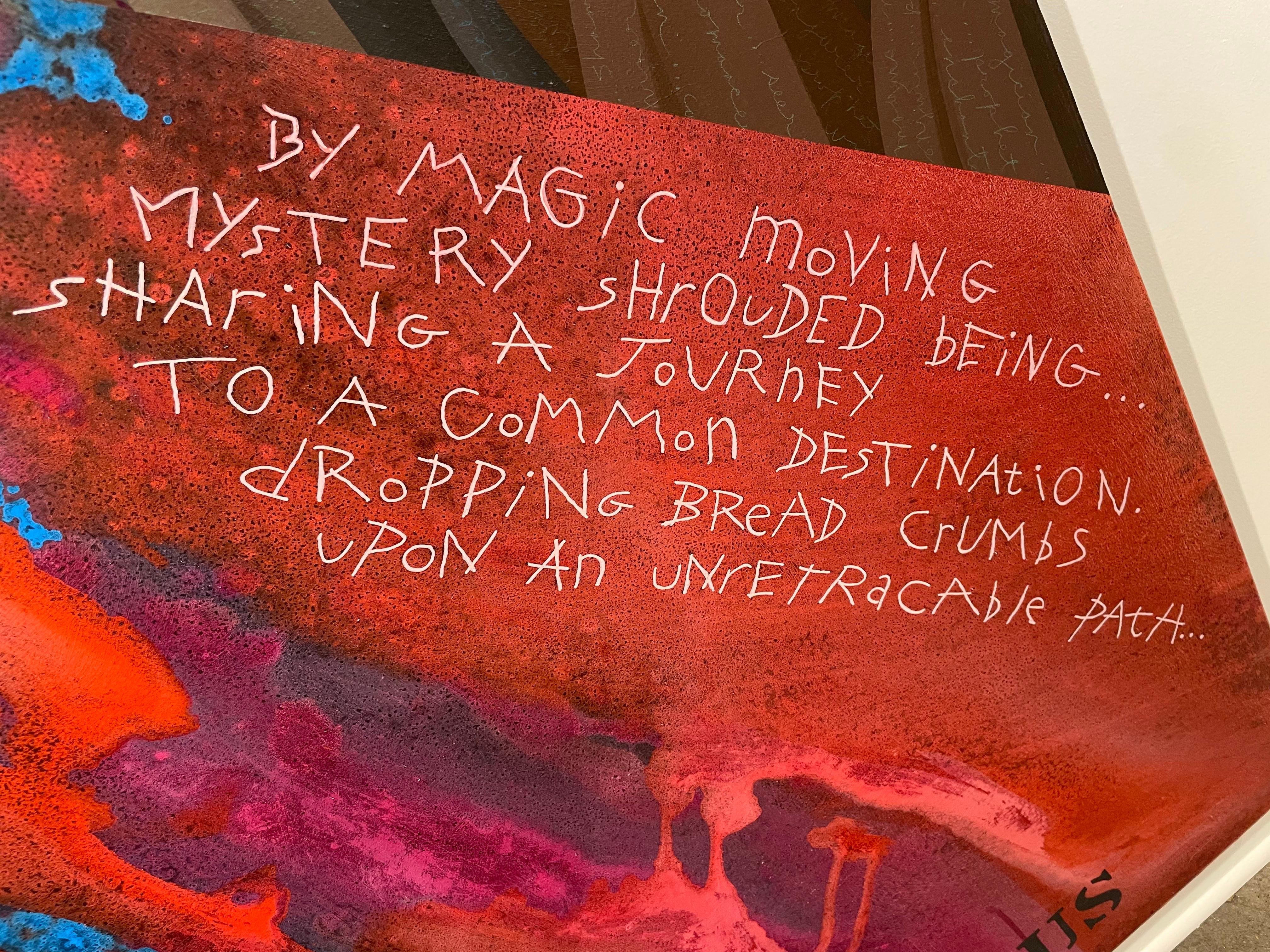The Magus - Sometimes a Cigar is Just a Cigar, Grande peinture surréaliste d'un magicien en vente 5