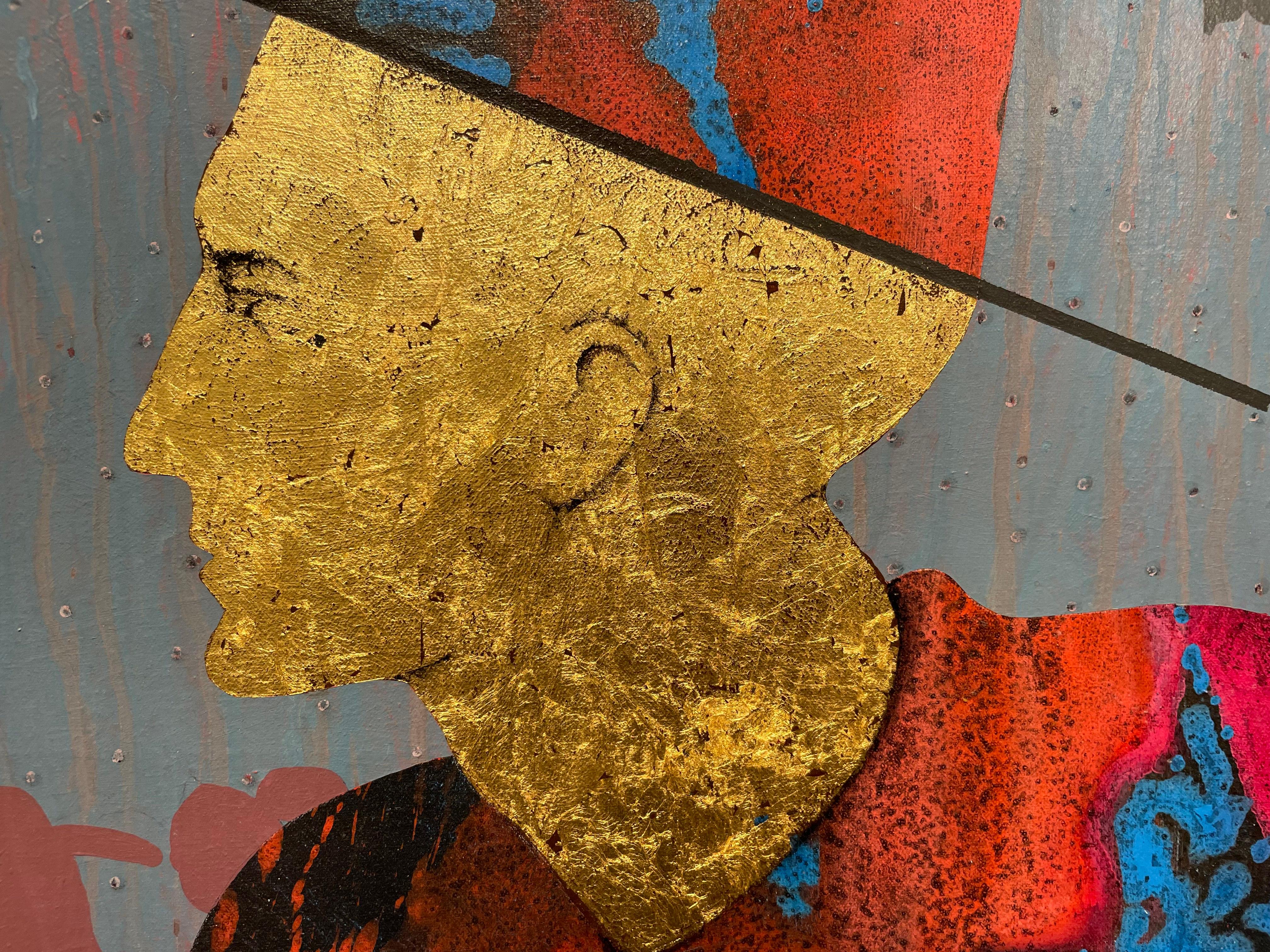 The Magus - Sometimes a Cigar is Just a Cigar, Grande peinture surréaliste d'un magicien en vente 4