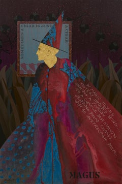 The Magus - Sometimes a Cigar is Just a Cigar, Grande peinture surréaliste d'un magicien