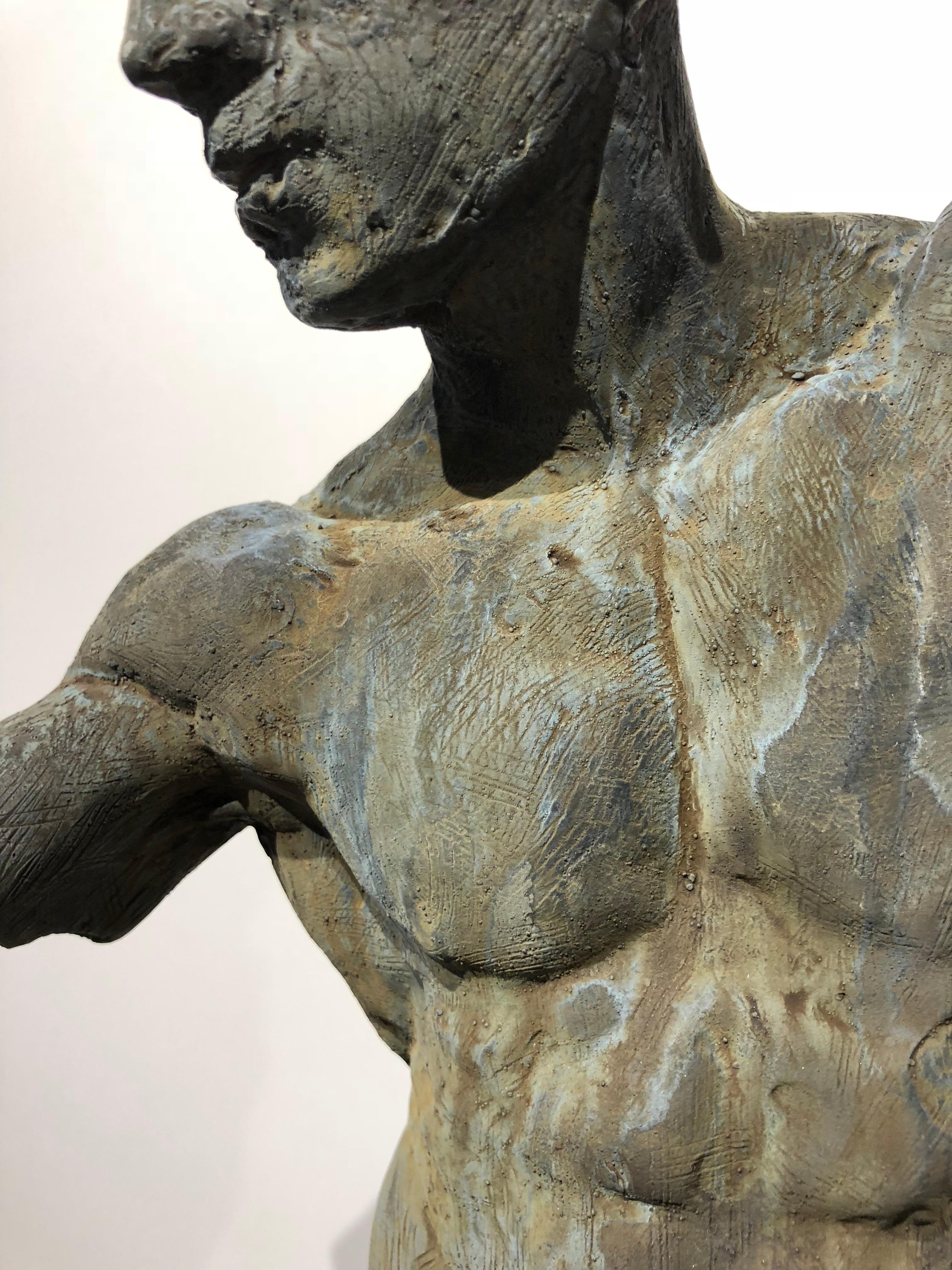 Iron Relic - Bronze Male Nude Sculpture Torso in Classical Style by Dean Kugler 2