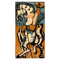 Dean Meeker Horse and Rider, Lithograph