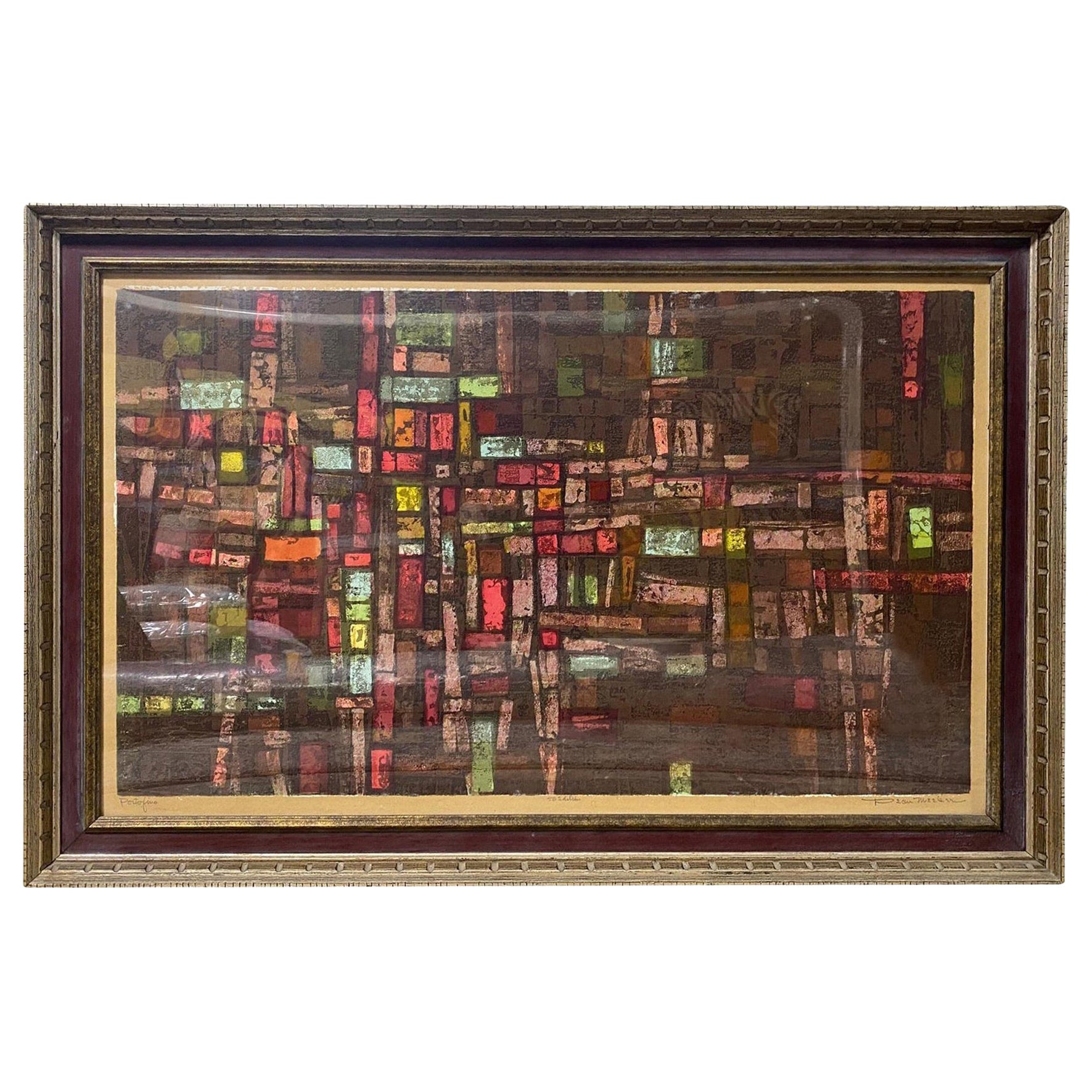 Dean Meeker Signed Limited Ed. Midcentury Silkscreen Serigraph Print Portofino