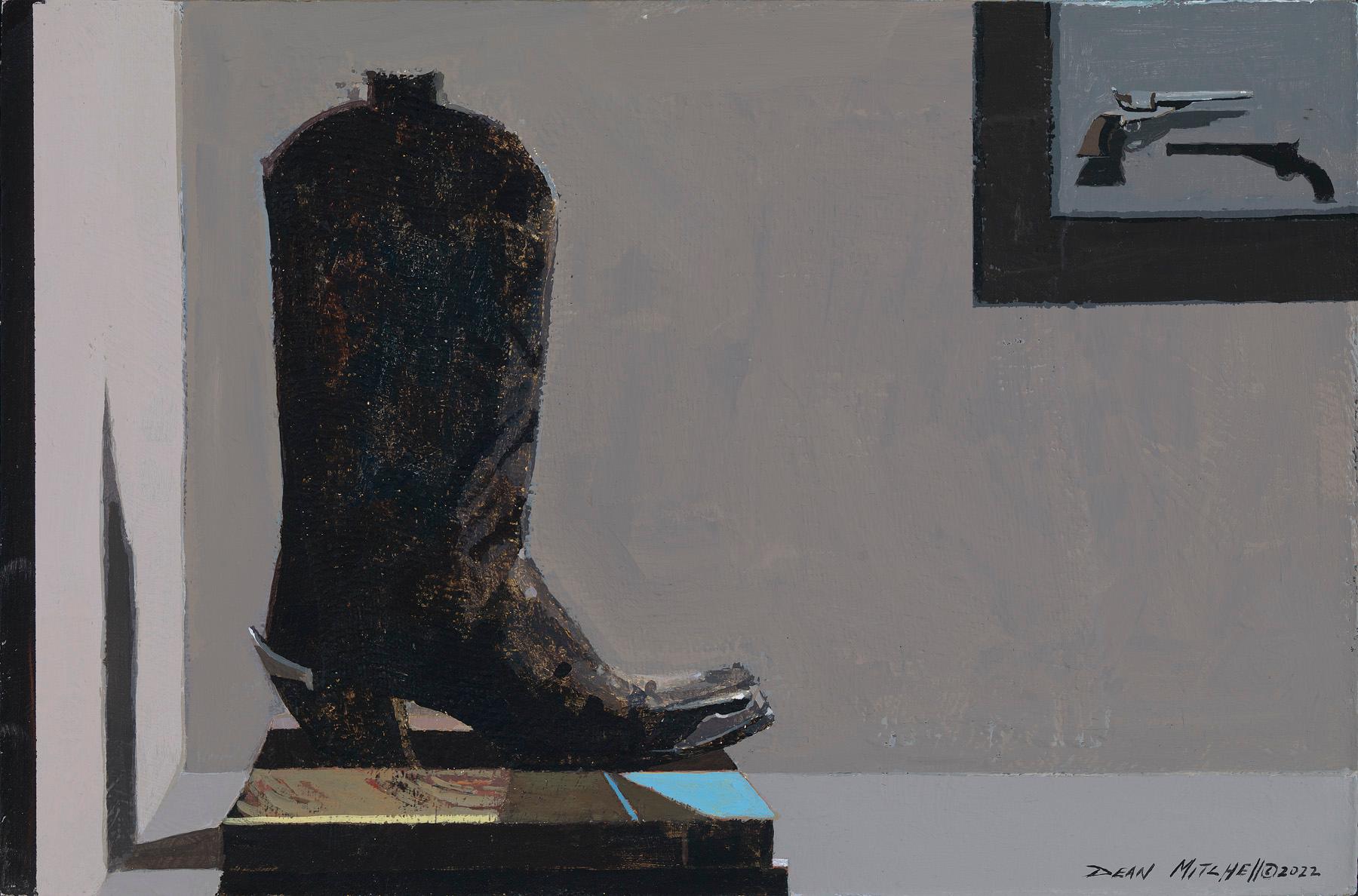 Stivale nero - Painting di Dean Mitchell
