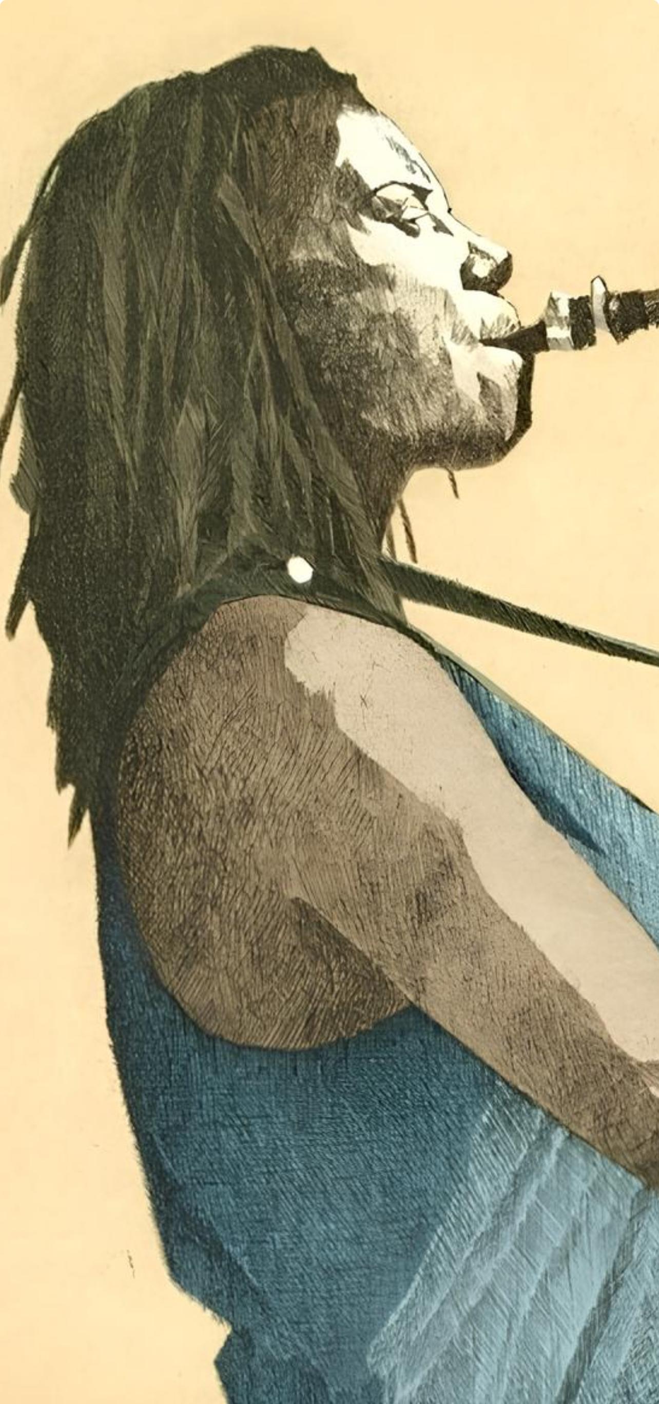 Bañado en Luz, Música, Ríos Profundos en Mi Alma - Print Expresionista de Dean Mitchell