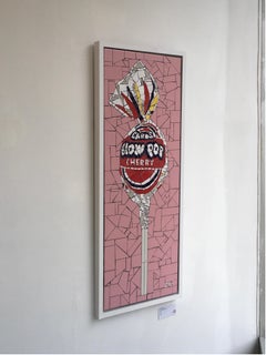 Cherry Blow Pop, Mosaic Tile Pop Art