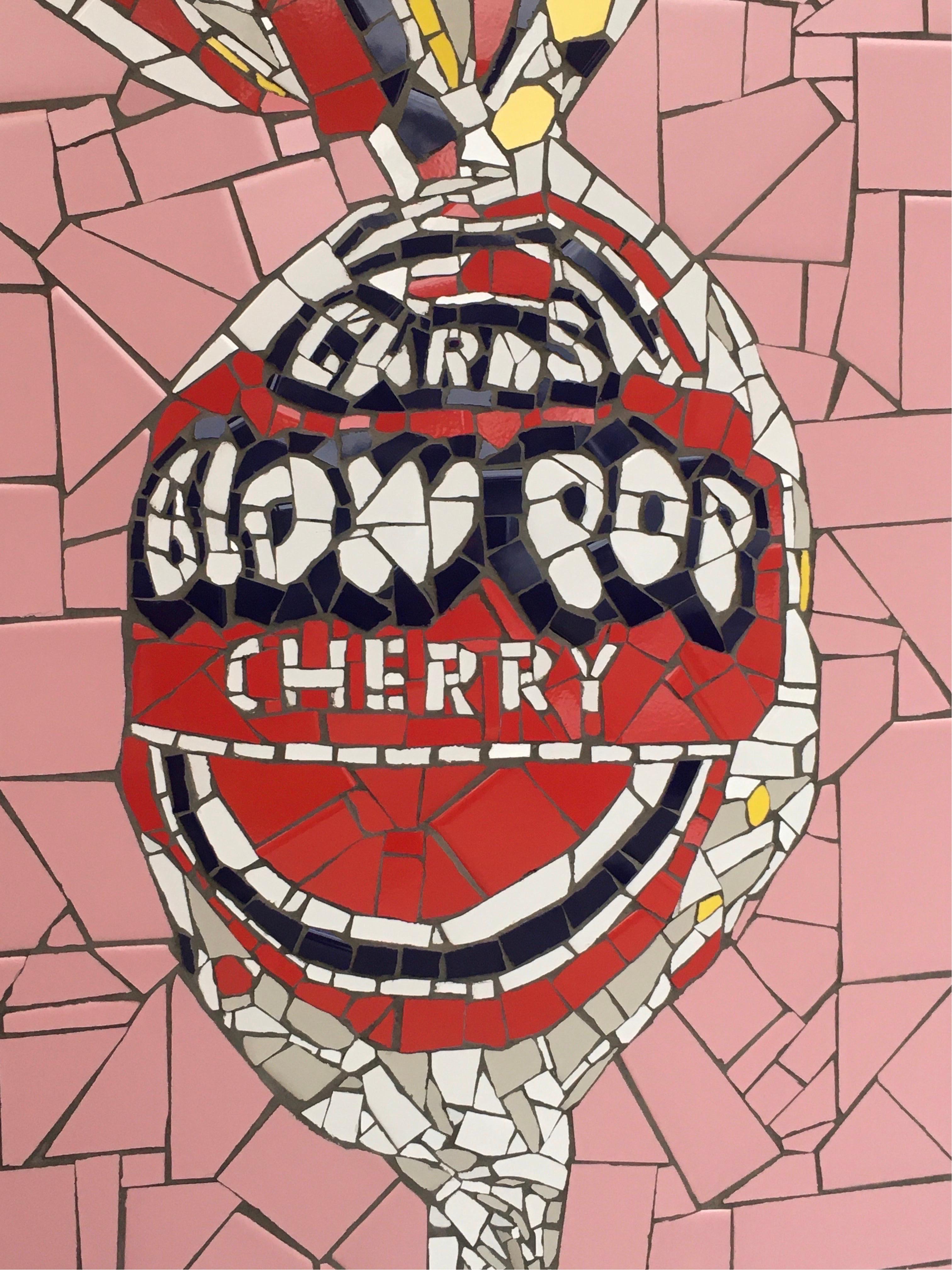 Cherry Blow Pop, Mosaic Tile Pop Art 1