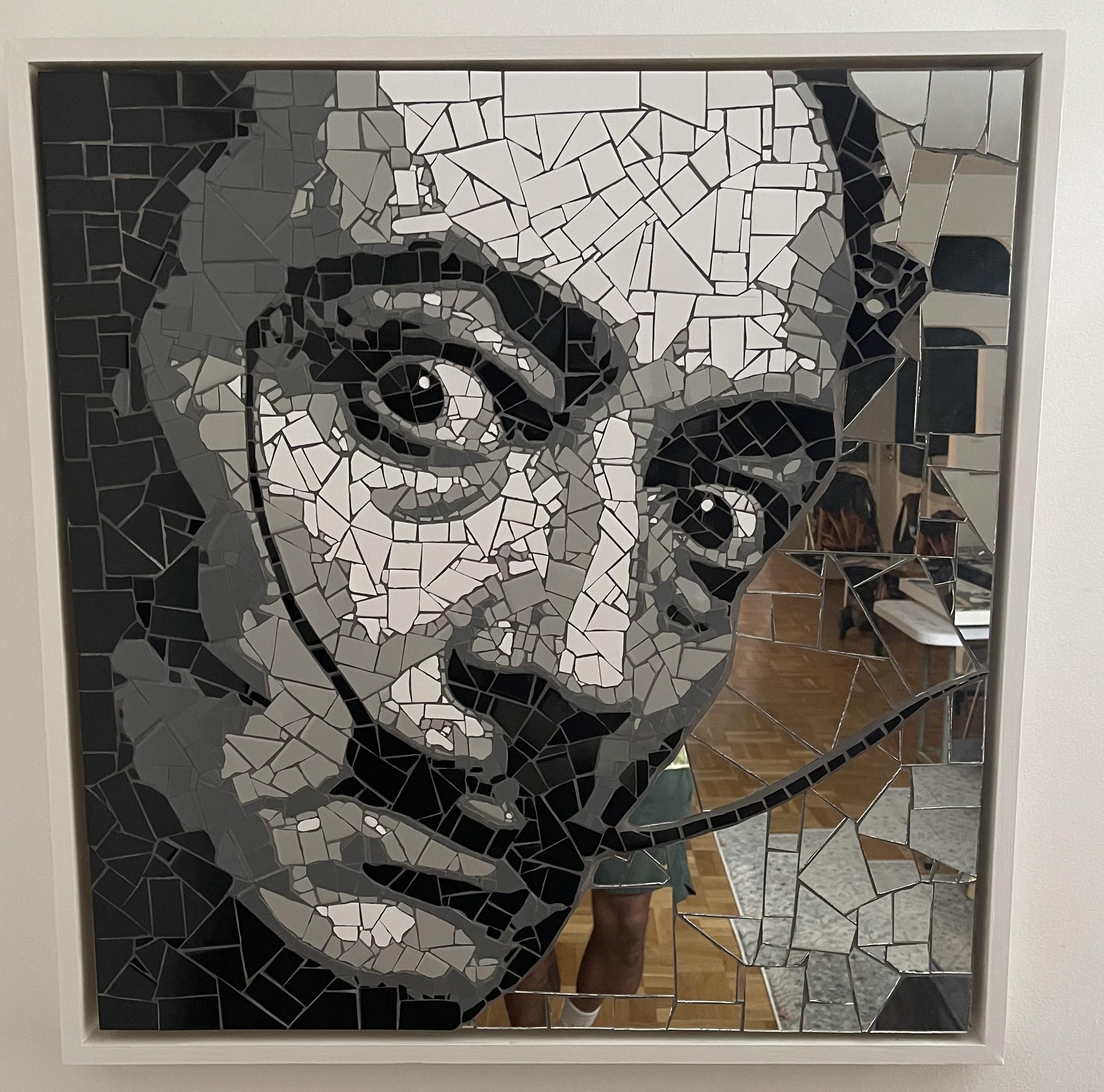 Salvador, mosaico, retrato, obra de arte original, obra de arte dimensional - Mixed Media Art Contemporáneo de Dean Moore