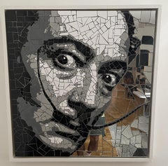 Salvador, mosaico, ritratto, opera d'arte originale, opera d'arte dimensionale