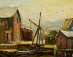 At the Docks, Plein Air Seascape