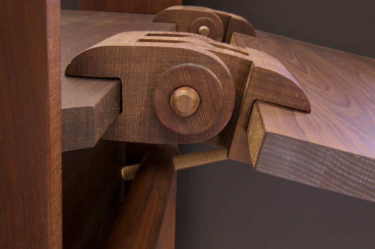 Wood Superb Wall Unit with Adjustable Desk by Dean Santner  For Sale