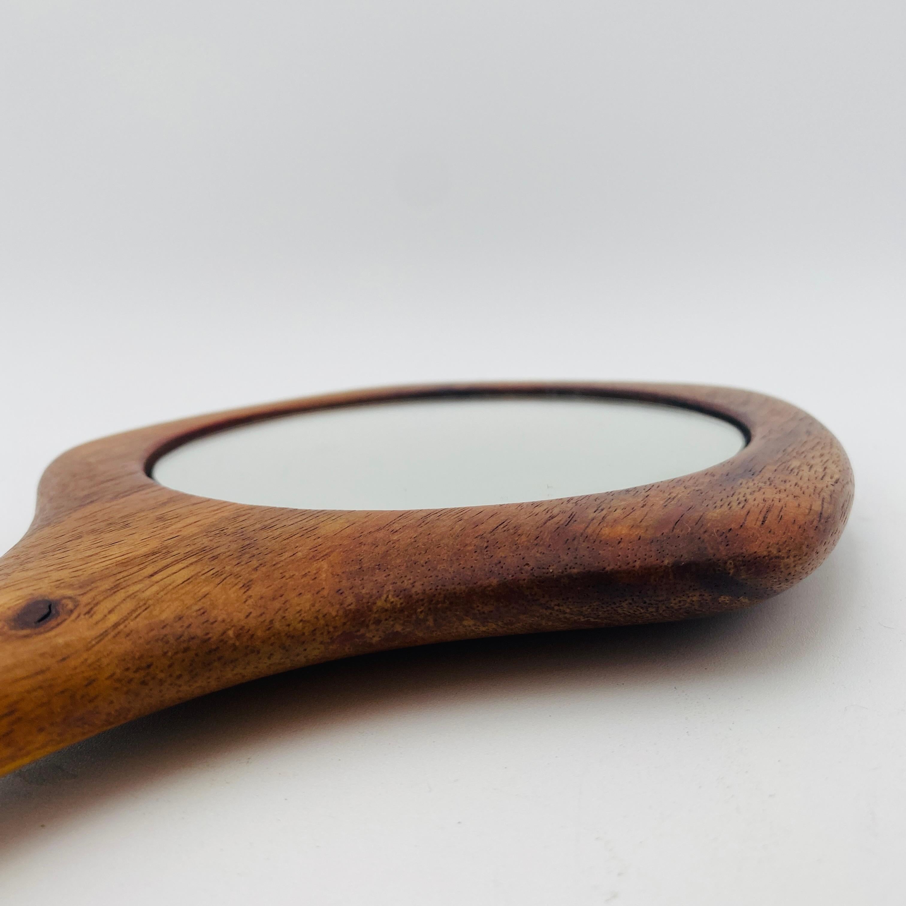 Miroir à la main de Dean Santner, Californie, design moderne du milieu du siècle dernier en vente 1