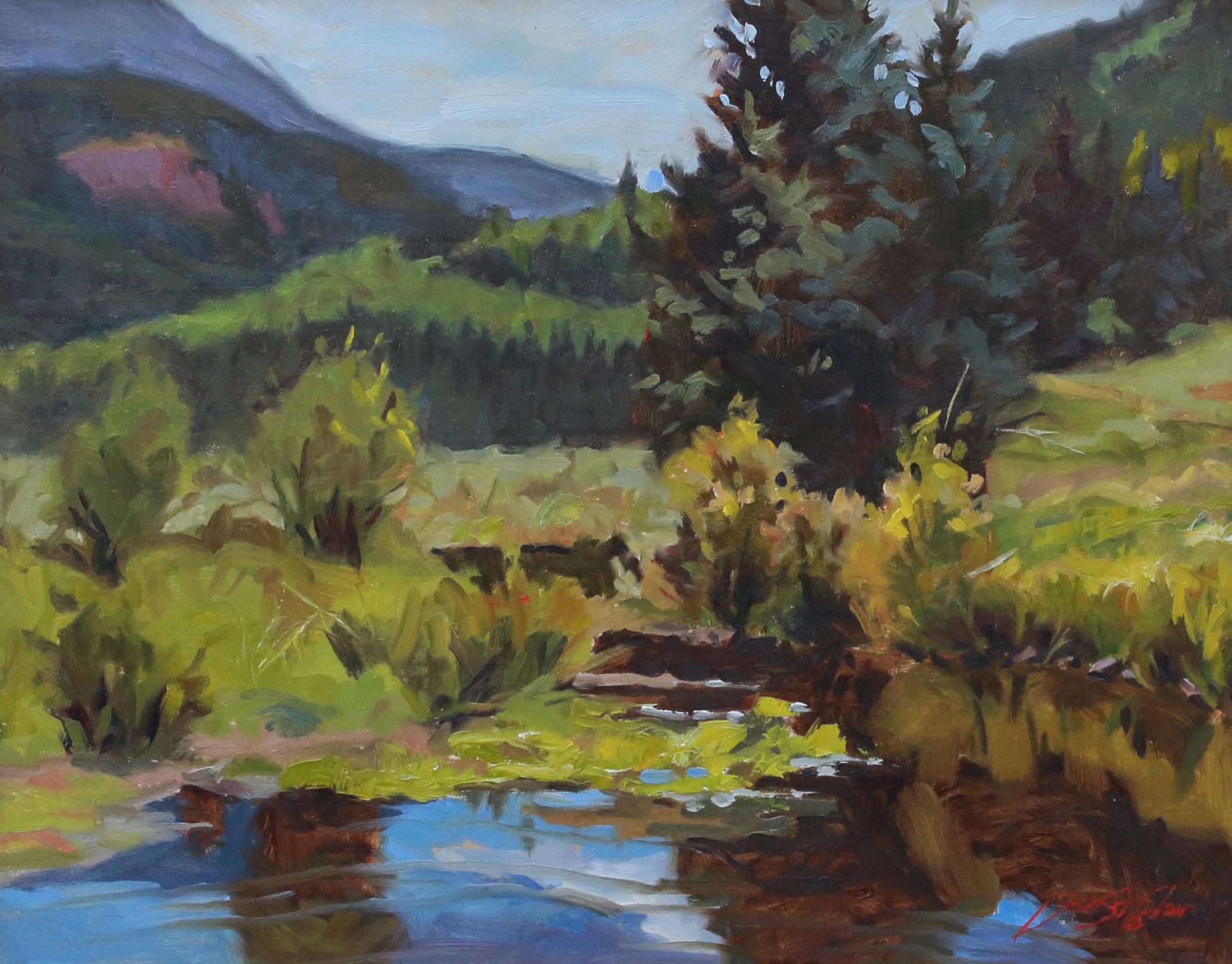 Beaver Lake - Impressionist Painting by Dean St. Clair