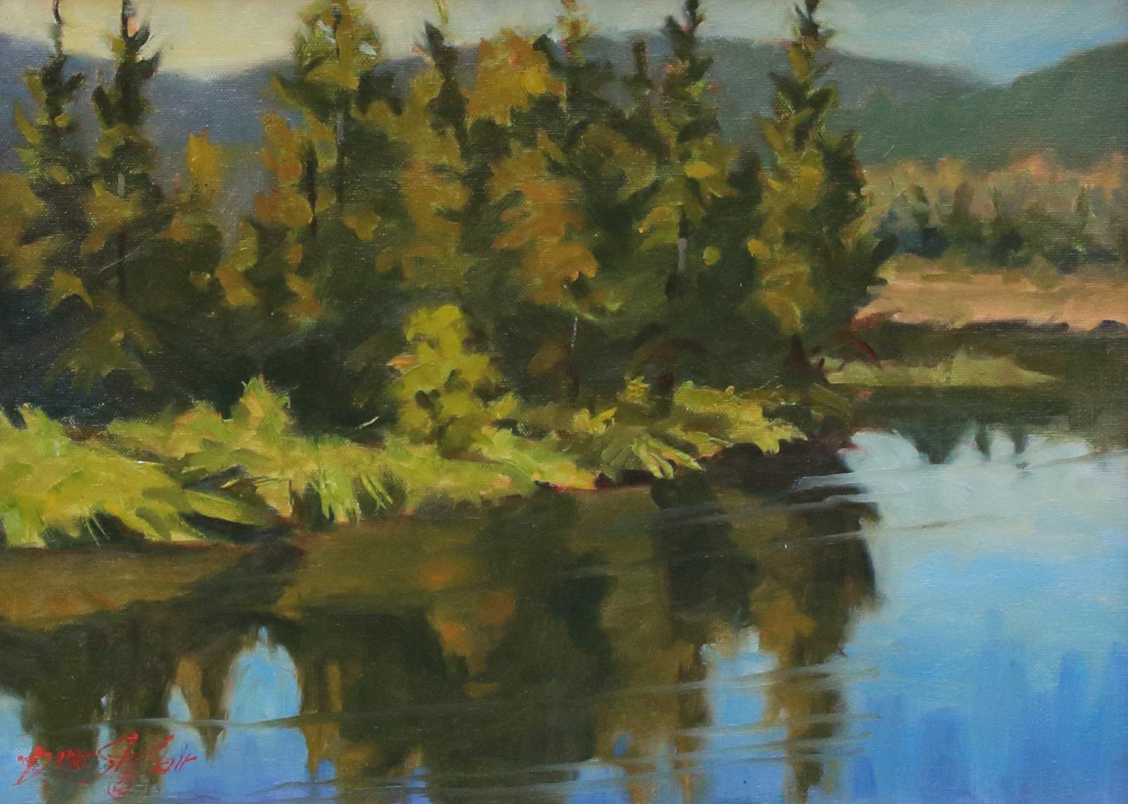 Friedliche Gewässer (Impressionismus), Painting, von Dean St. Clair
