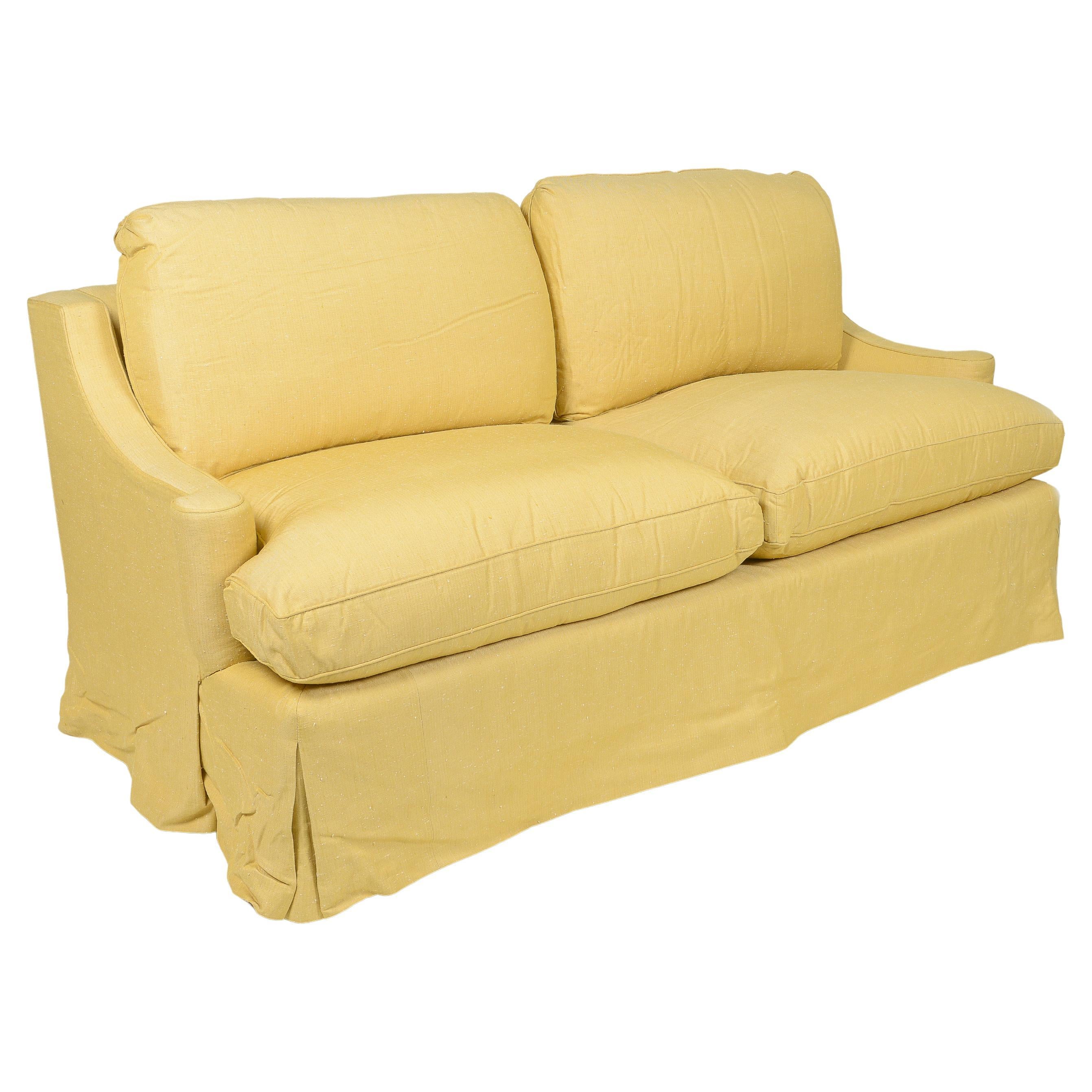 DeAngelis Silk Two-Seater Sofa For Sale
