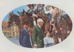 Portrait of Sandro Pertini - Lithograph by Deanna Frosini - 1980s