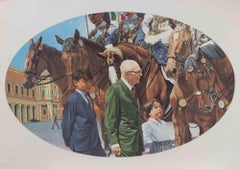 Portrait of Sandro Pertini - Lithograph by Deanna Frosini - 1980s