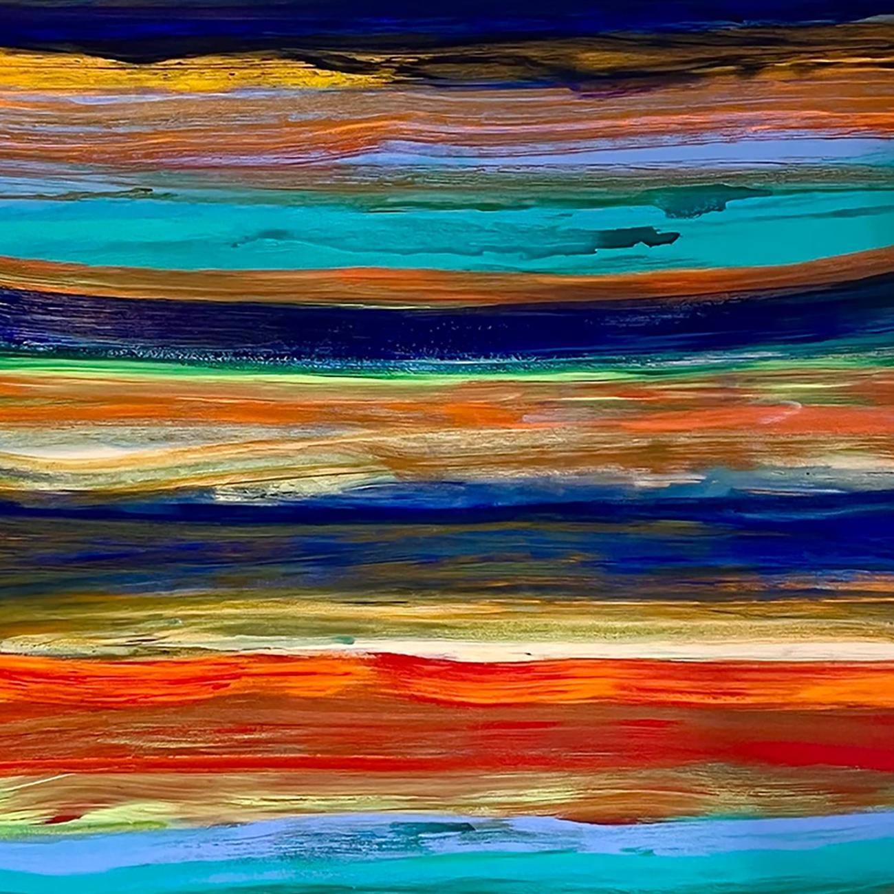 Begin Again (Pittura astratta) - Abstract Painting Marrone di Deanna Sirlin
