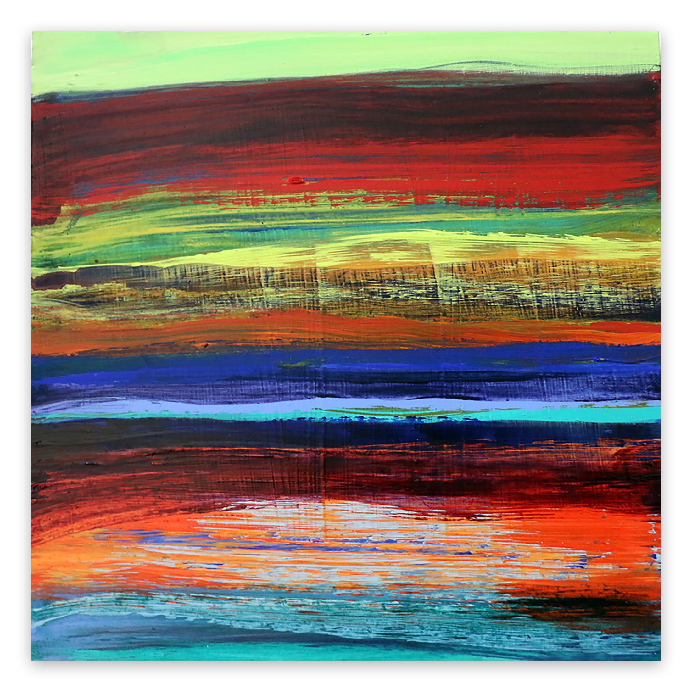 Deanna Sirlin Abstract Painting - Reflect (Abstract painting)
