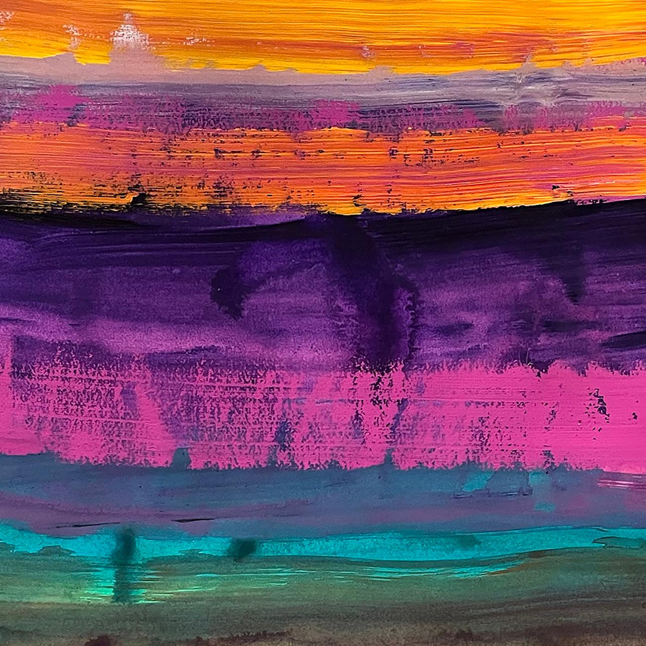 Acqua (pittura astratta) - Abstract Drawing Blu di Deanna Sirlin