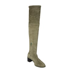 Dear Frances Green Suede Over The Knee Boots Size IT 37