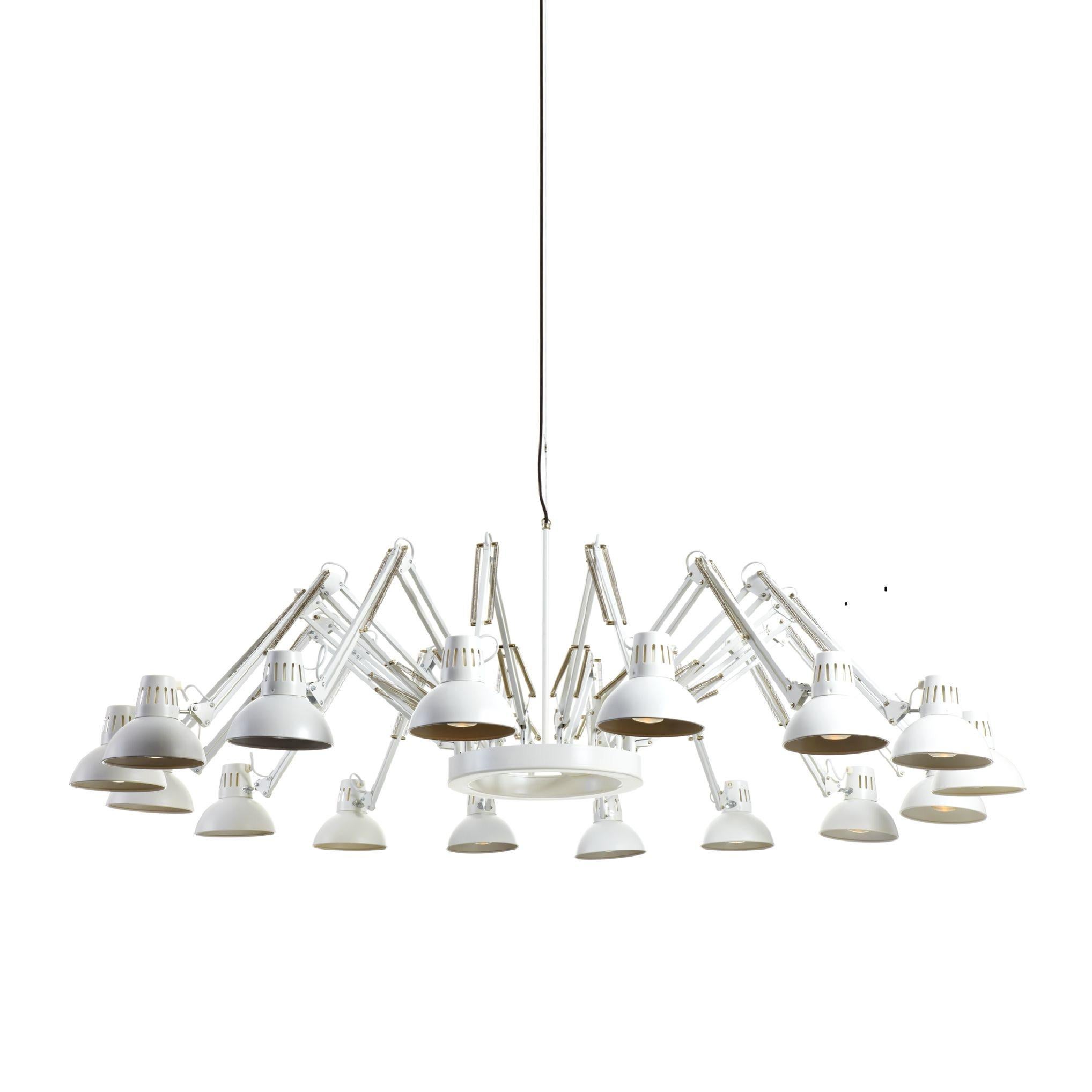 Dear ingo white chandelier by Ron Gilad for Moooi, 2005
So familiar and yet so imaginative. Designed by Ron Gilad, Dear Ingo is a top-class eye-catcher that begs to be played with. Dear Ingo can be put in various forms and sizes and it leaves no