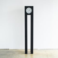 Dear Morris contemporary floor Clock black 80s Postmodern, Japanese Design