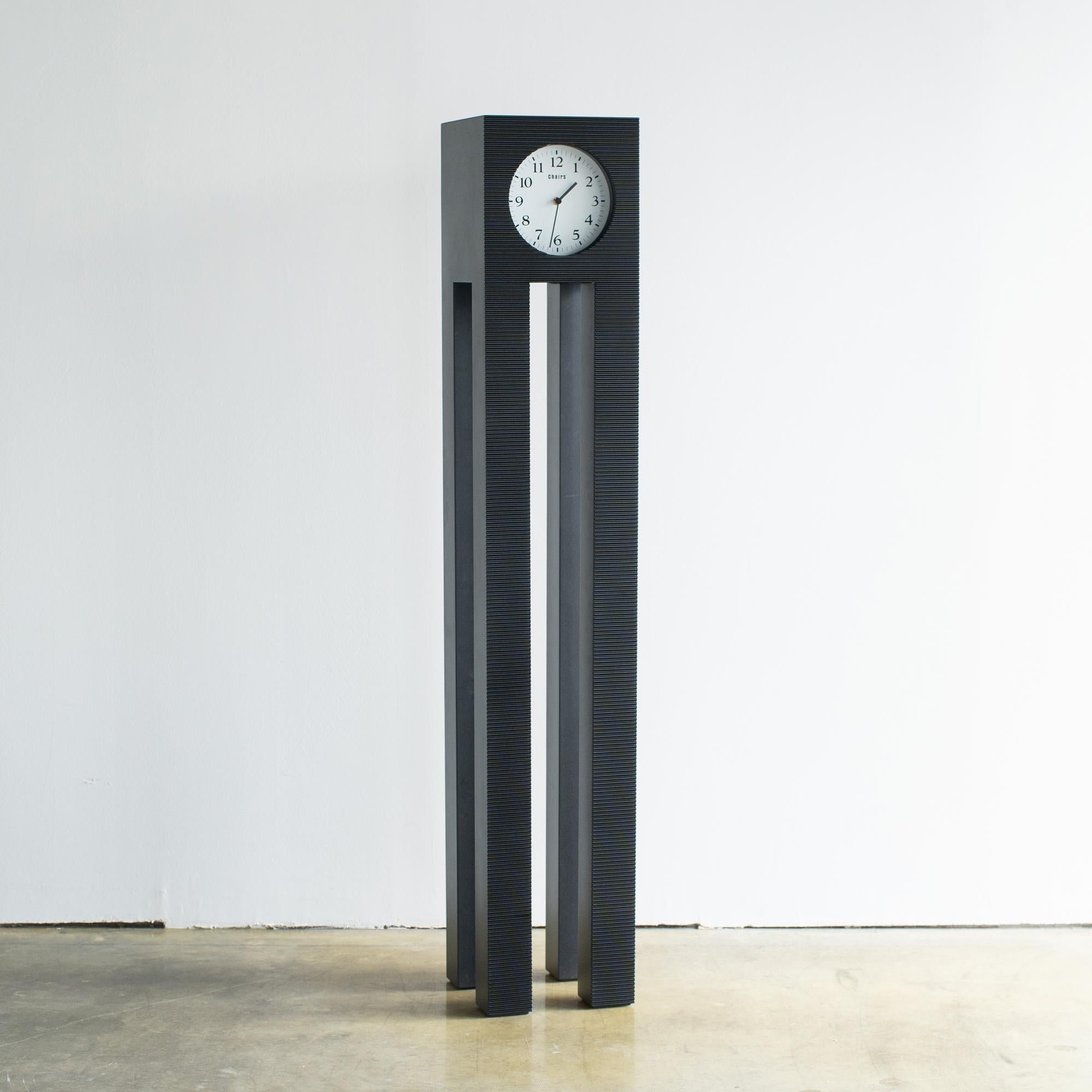 Dear Morris contemporary floor Clock black 80s Postmodern