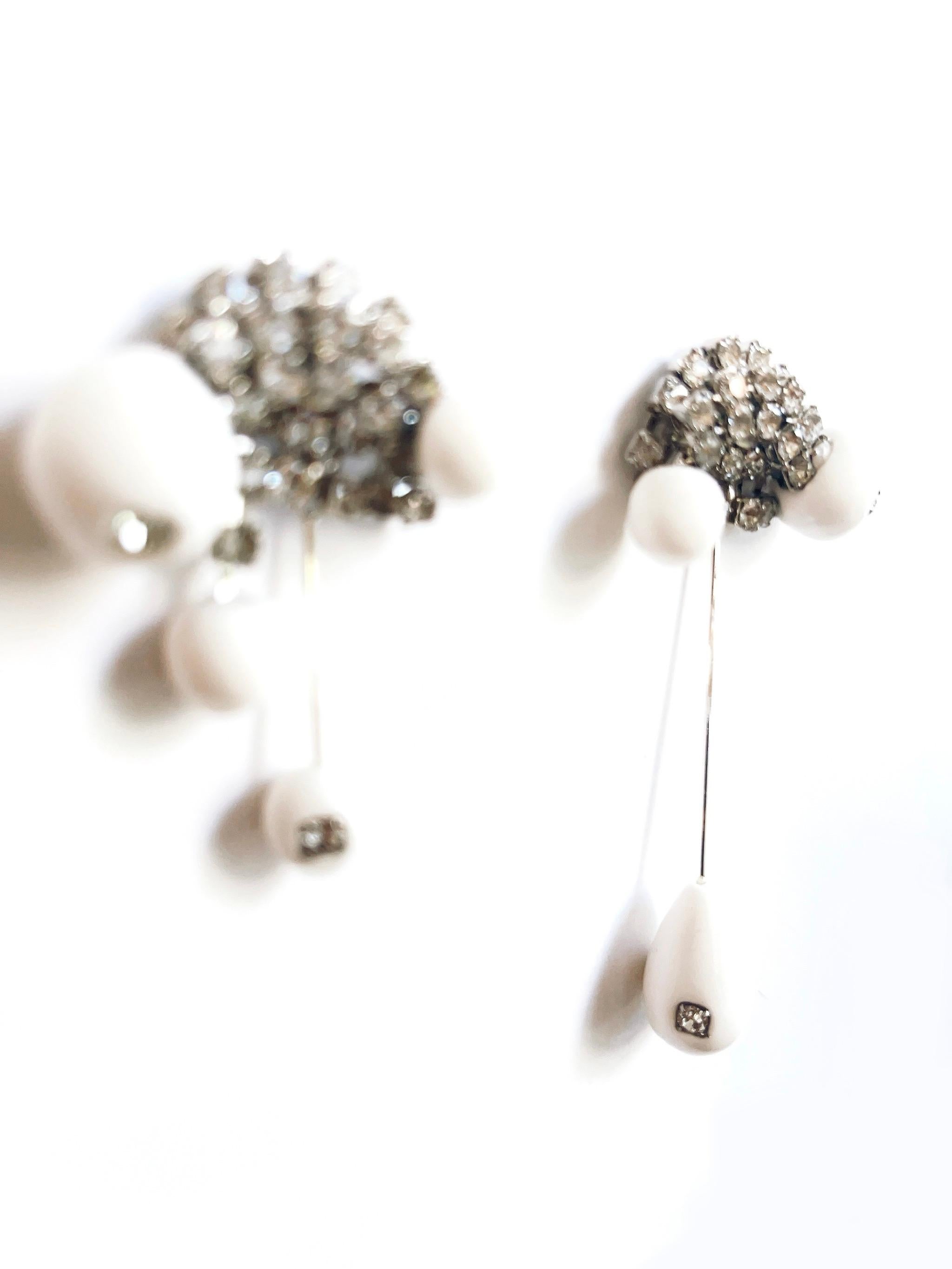 Arts and Crafts DEAR U Crystal Post Earrings For Sale