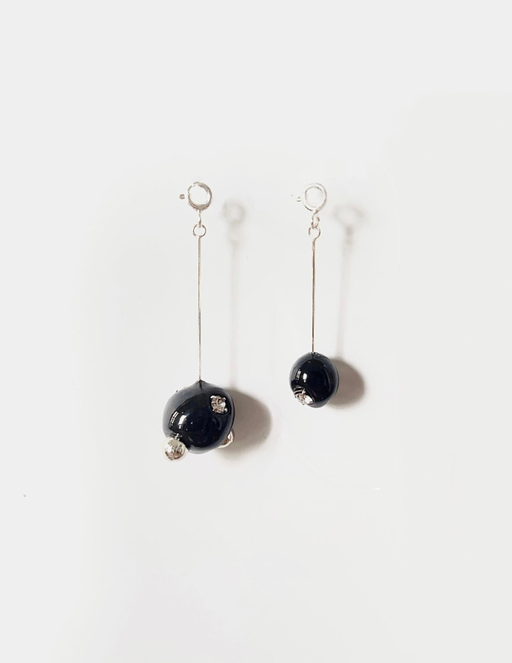 DEAR W, The most beautiful moment, Crystal Post Earrings In New Condition For Sale In Brooklyn, NY