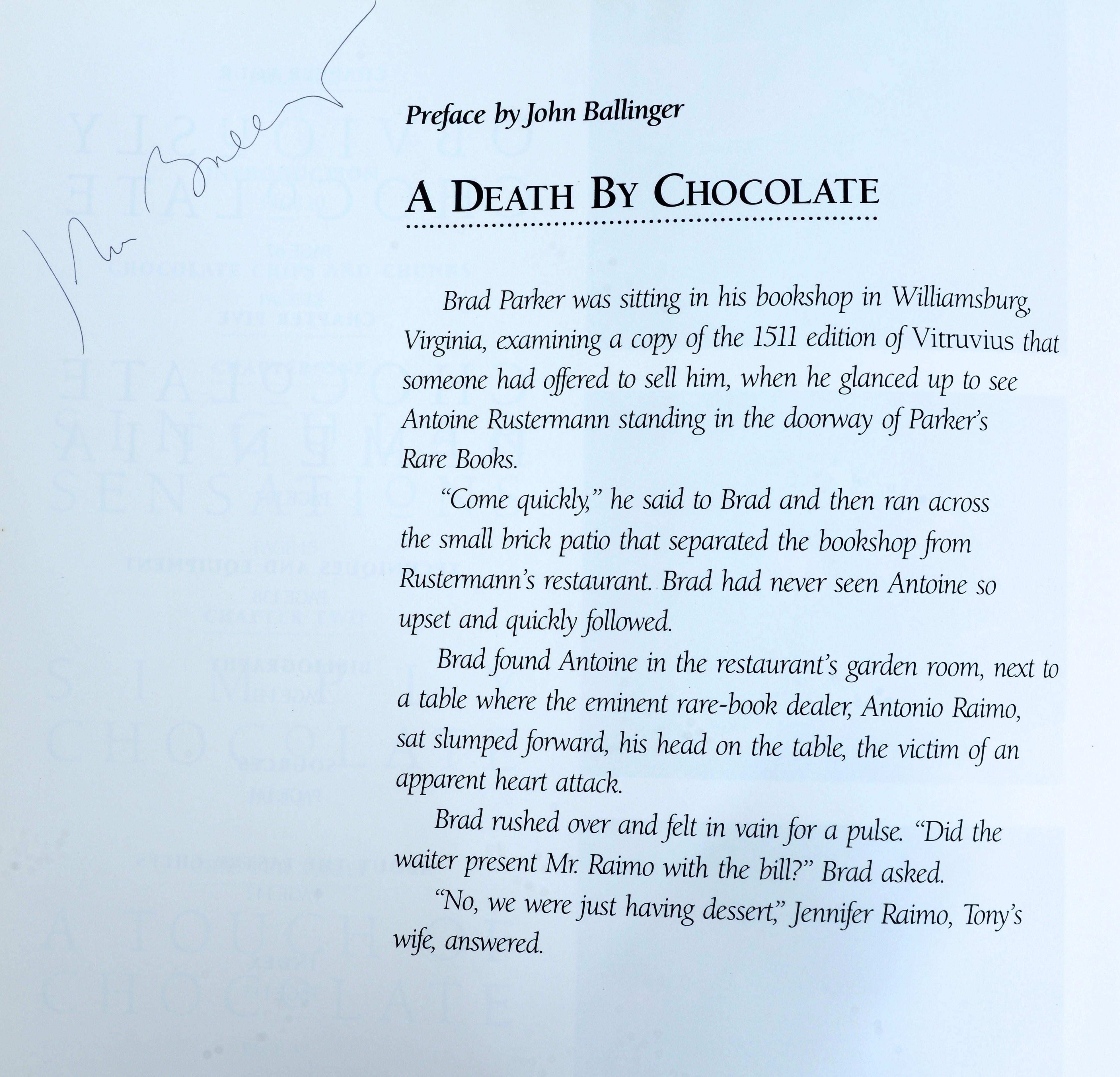 Death by Chocolate : The Last Word on a consuming Passion, signé, 1st Ed en vente 14