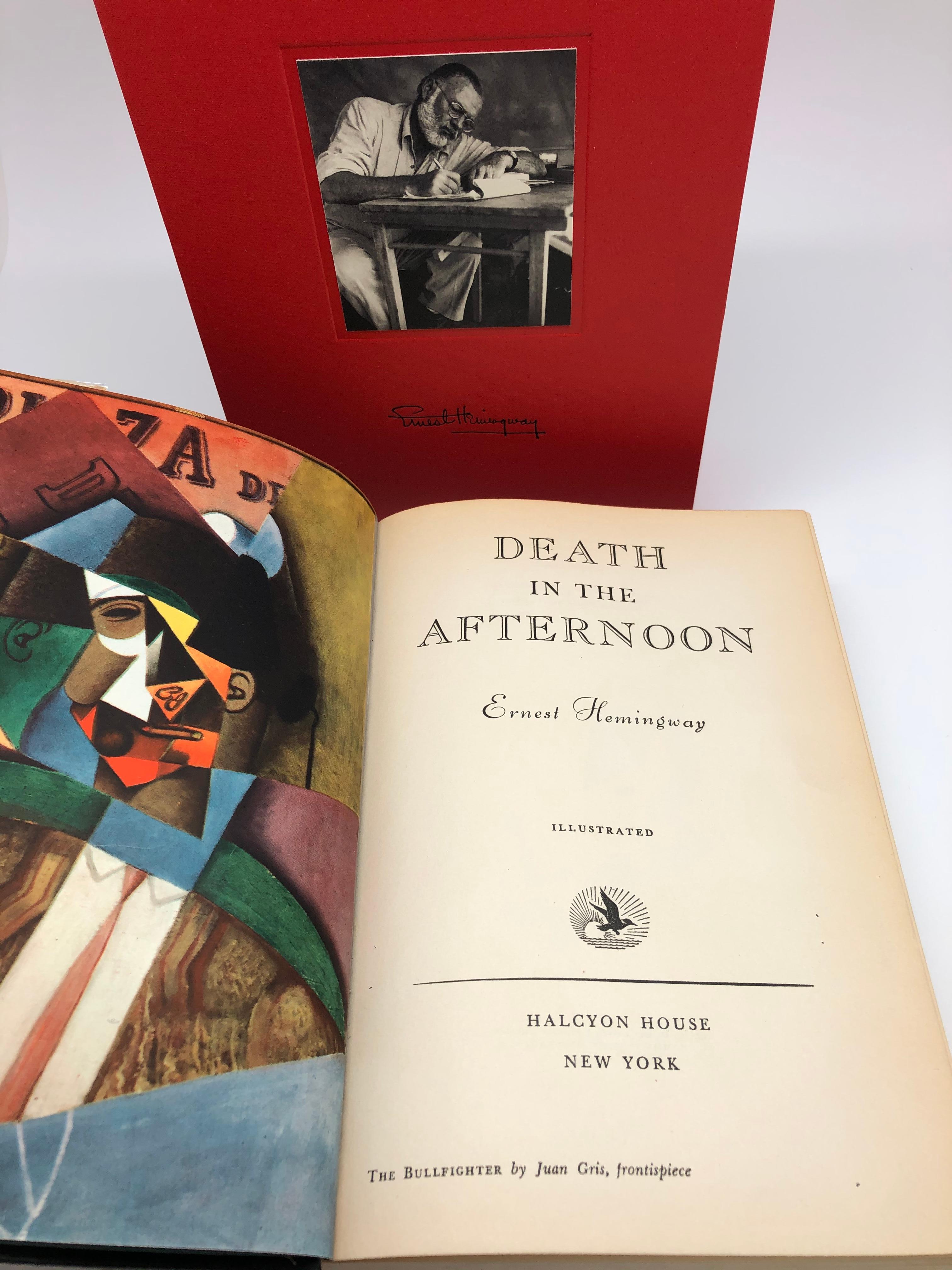 Hemingway, Ernest, Death in the Afternoon. New York: Halcyon House, 1932. Original dust jacket. Housed in a custom archival slipcase.

Presented is the Halcyon House edition of Ernest Hemingway’s dramatic novel Death in the Afternoon. Charles
