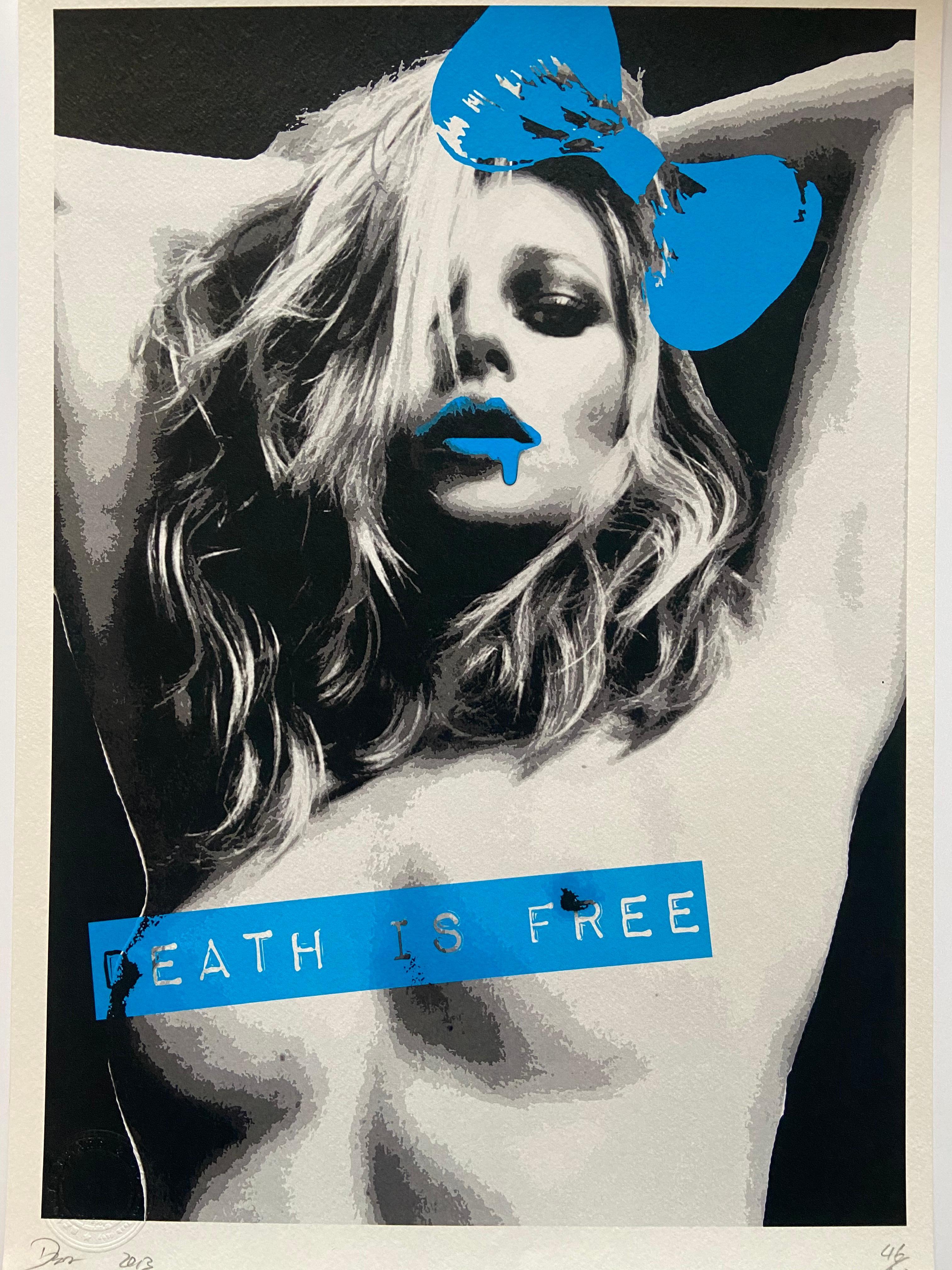 Death NYC - Blue Death is free - 2013 
Silkscreen print signed, numbered and dated in pencil
Dry stamp
2 artist's certificates
45 x 32 cms 
129 euros