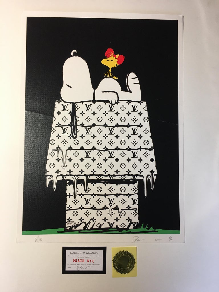 【額装セット】【DEATH NYC】SNOOPY＆FAMILY Peanuts Snoopy Yayoi Kusama DEATH NYC Original Signed and