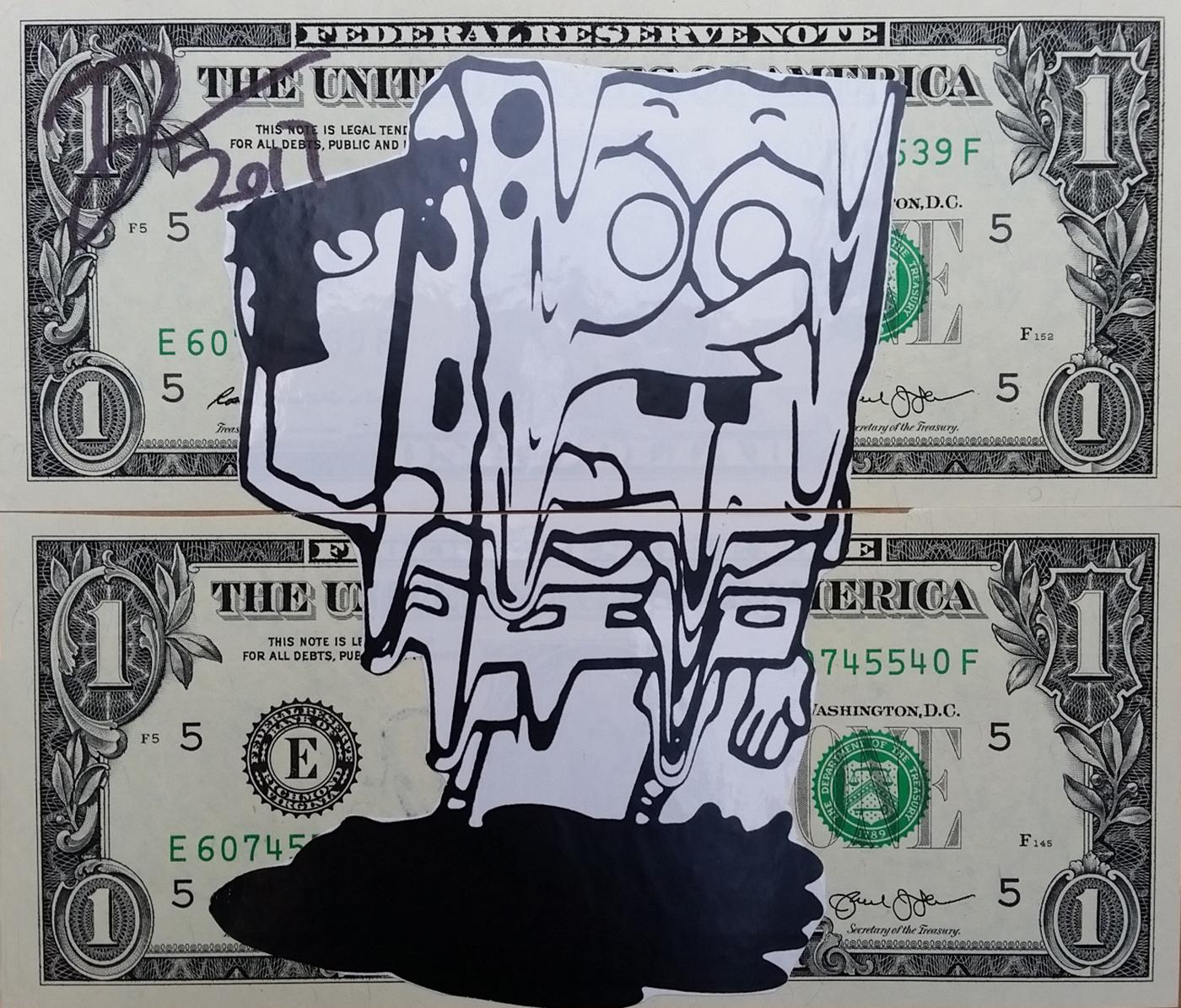 Oh Sponge - Mixed Media Art by Death NYC