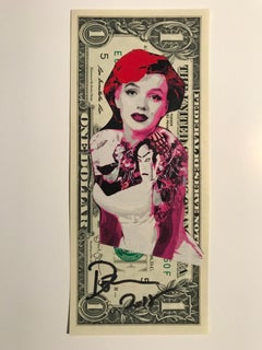 Rare dollar banknote by Death NYC, "geisha marilyn"