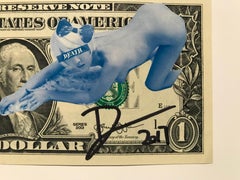 Rare dollar banknote by Death NYC, "Picasso blue pin up"