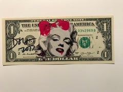 Rare dollar banknote by Death NYC, "pink vampire Marylin"