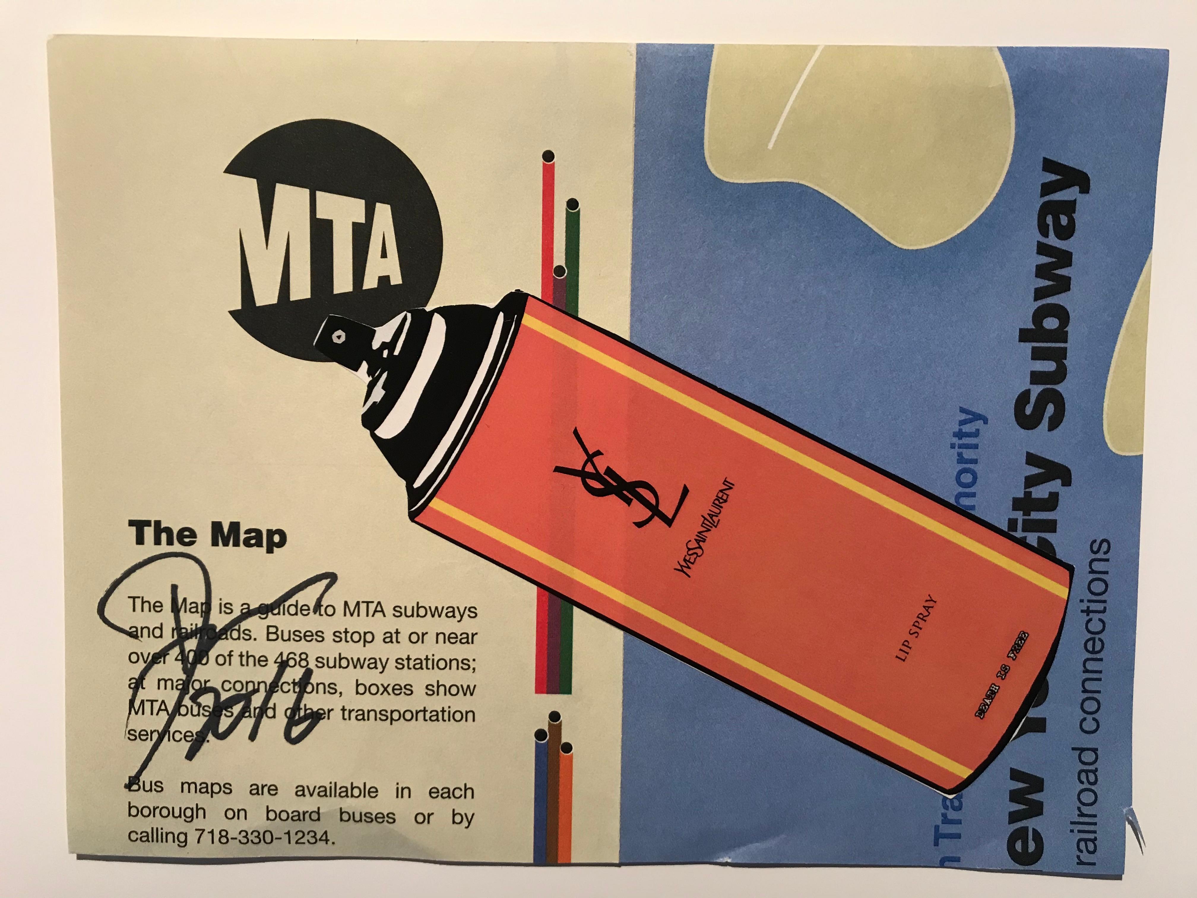 Pièce rare de carte du métro de New York  par Death NYC