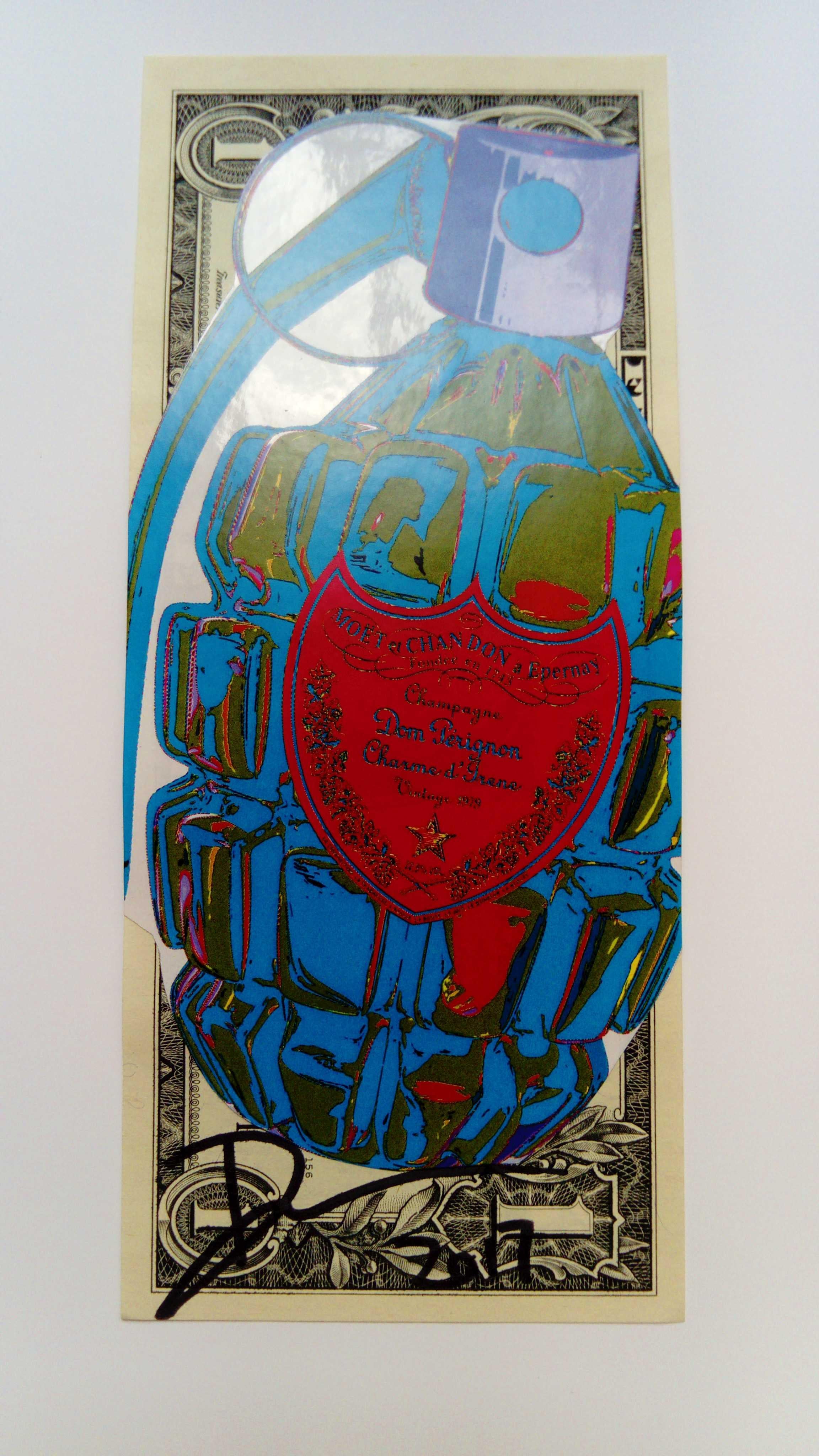 Blue Dom Pérignon Grenade - Print by Death NYC