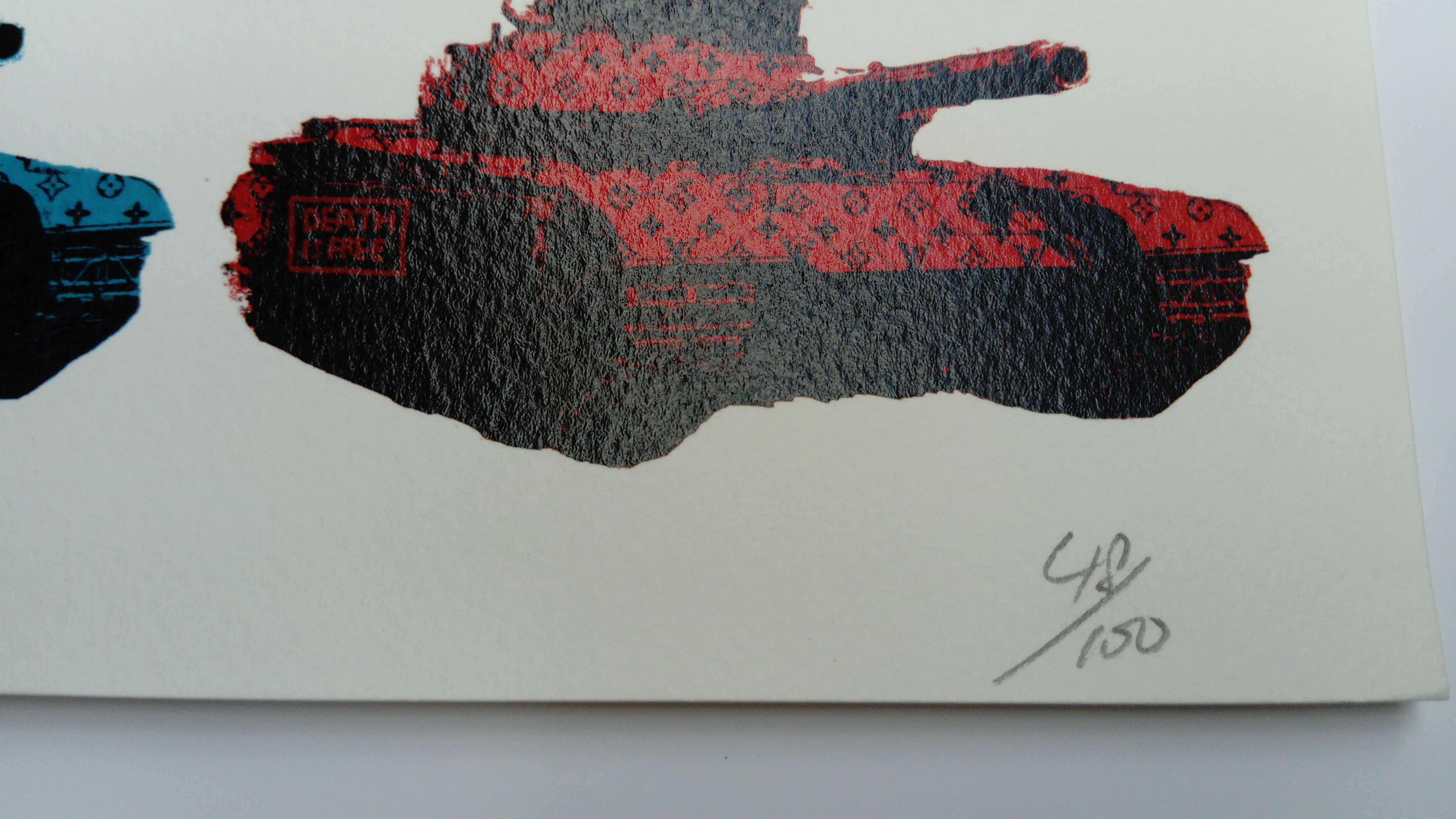 Multicolored
2013
Technique: Silkscreen on paper
Artwork numbered and limited to 100 copies / artist's proof
Dimensions: 45 x 32 cm
Signed and numbered in pencil by the artist.
With certificate of authenticity

Provocative screenprint by Death