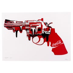Vintage Death NYC Signed Limited Ed Pop Art Print Coca Cola Pistol