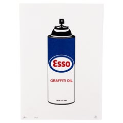 Death NYC Firmado Edición Limitada Pop Art Print Esso Oil Spray Can